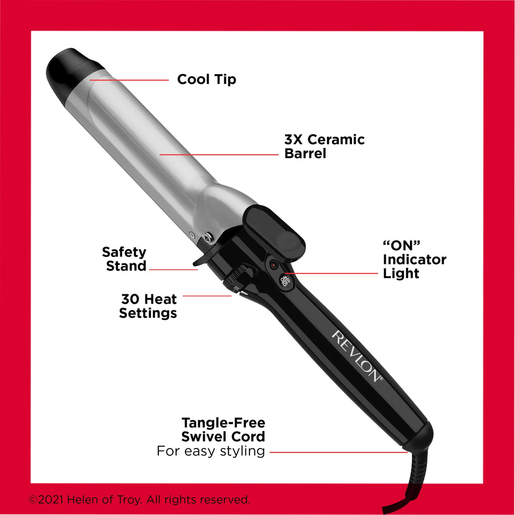Revlon Perfect Heat Ceramic Curling Iron, 1-1/2"