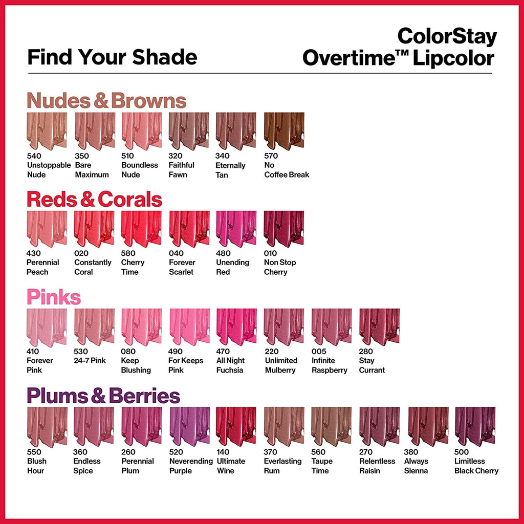 Revlon Colorstay Overtime Lipcolor - 040 Forever Scarlet 2-Pack