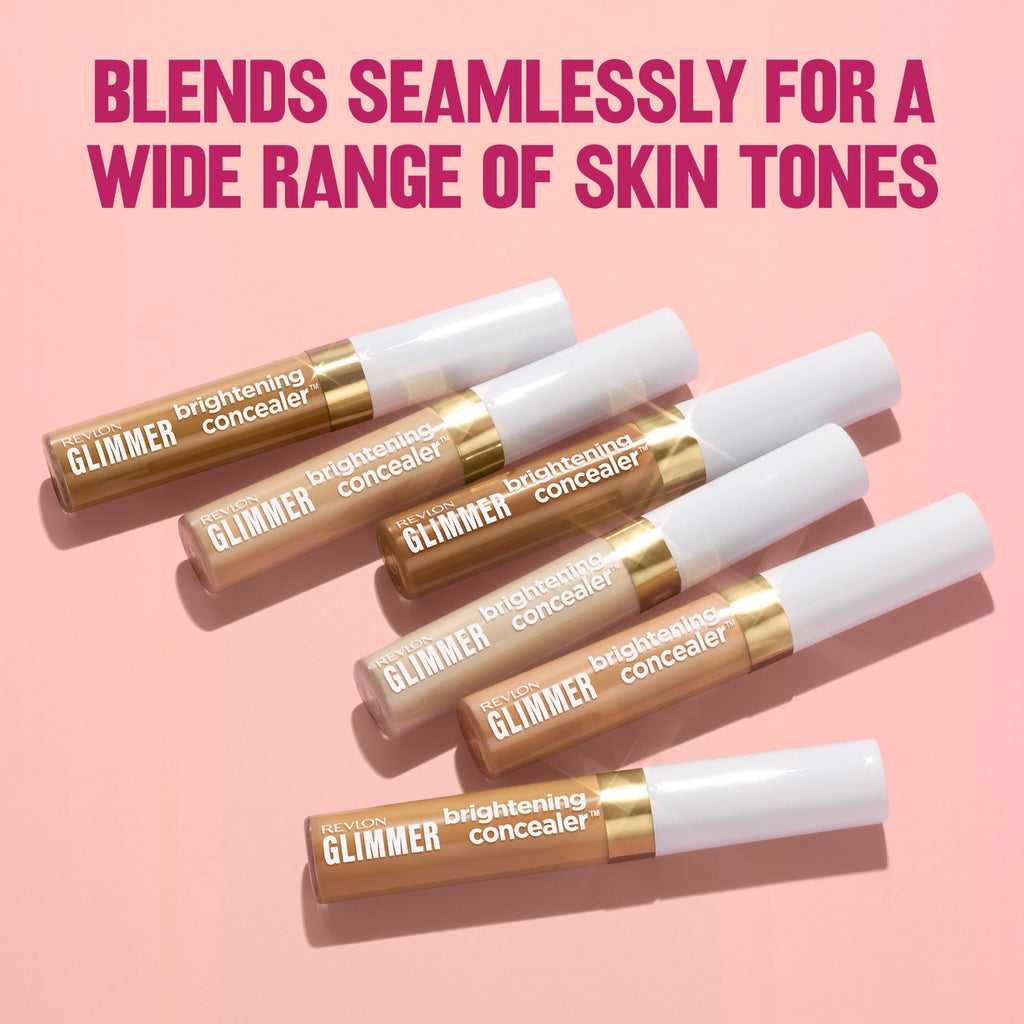 Revlon Glimmer Brightening Liquid Concealer, Buildable Coverage, 135, 0.3 fl oz