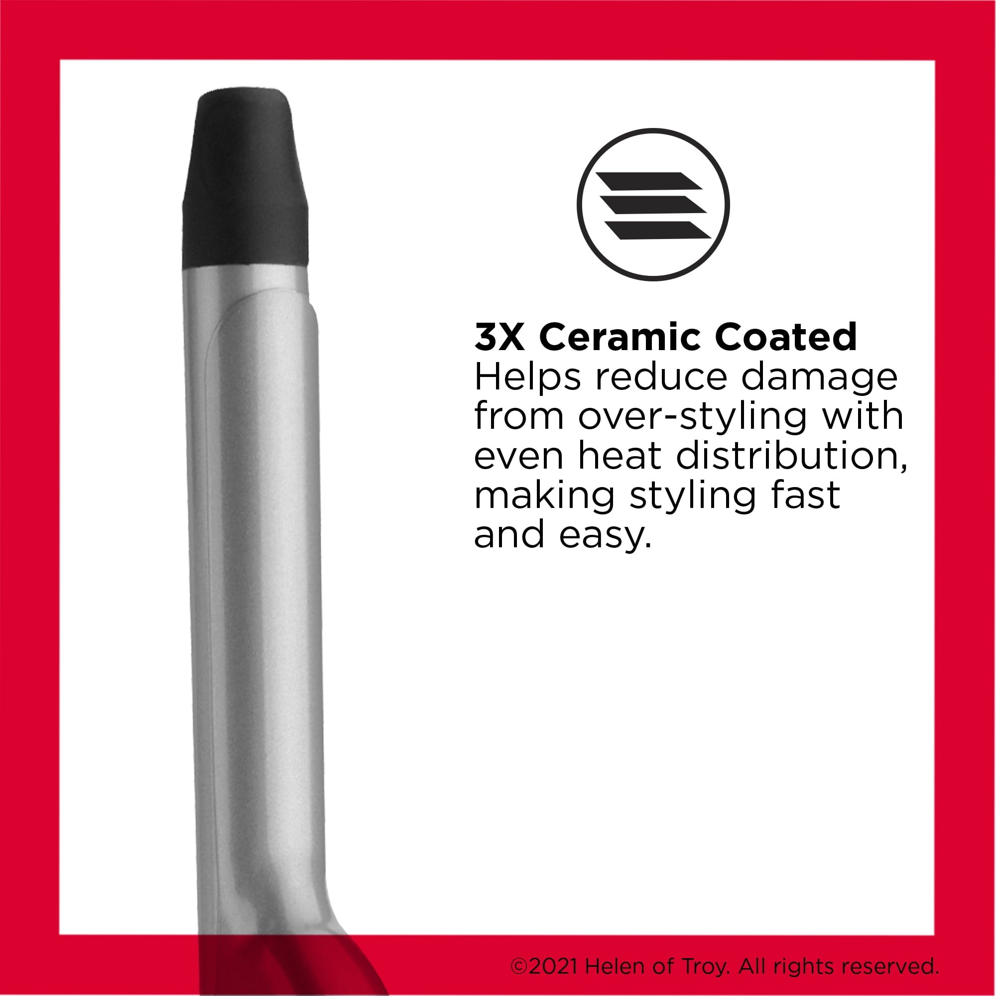 Revlon Perfect Heat 3/4" Triple Ceramic Curling Iron, Black