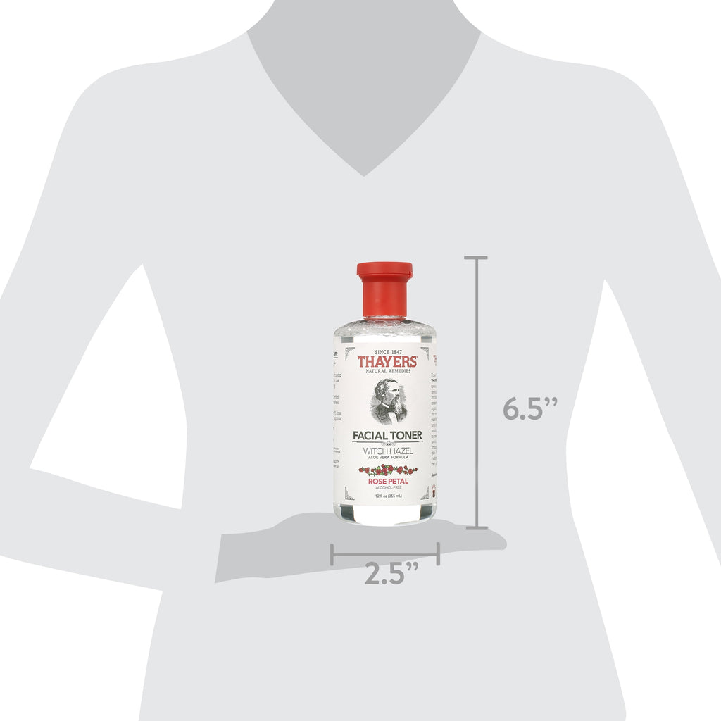 (3 pack) Thayers Witch Hazel Aloe Vera Toner, Rose Petal, 12 fl oz