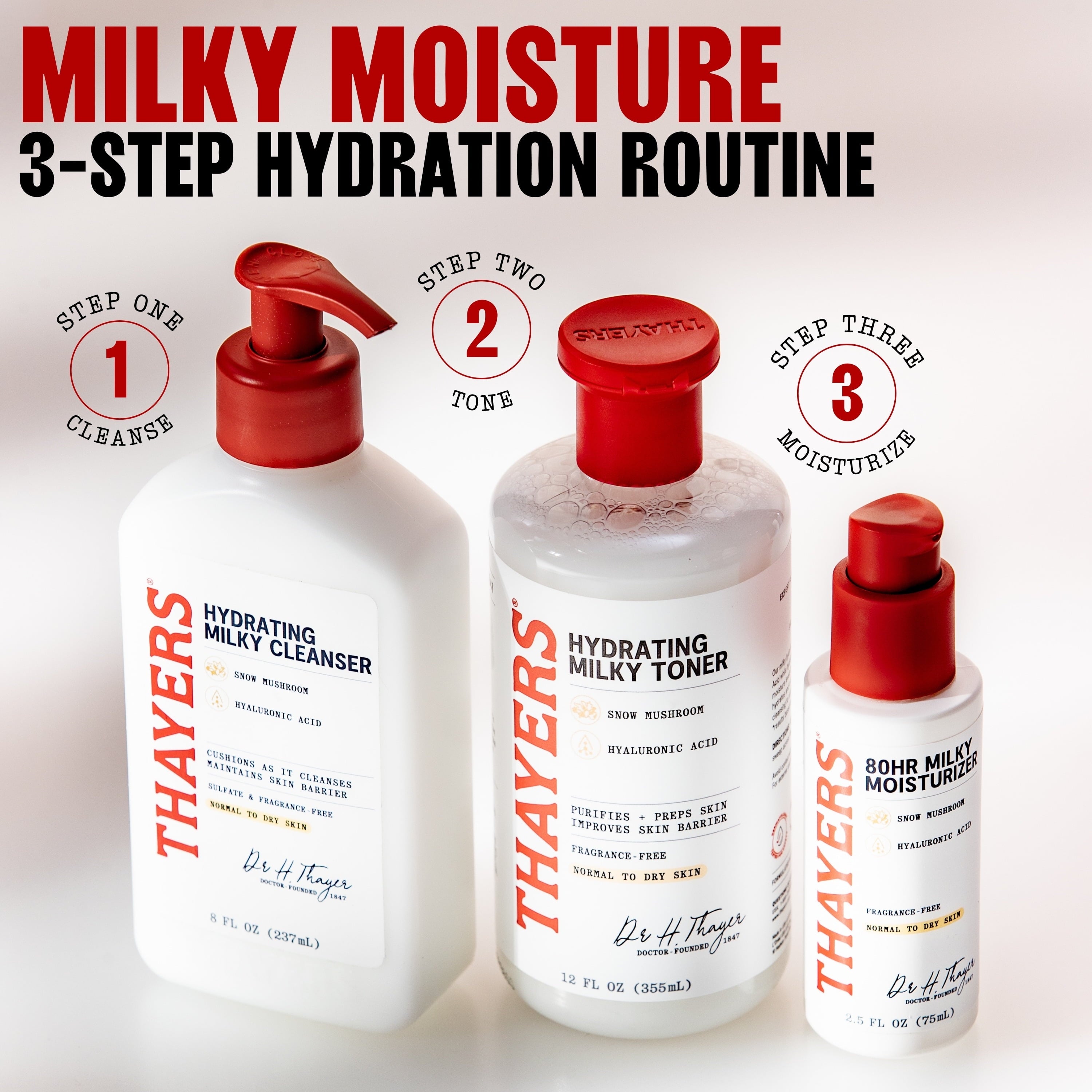 Thayers Face Care 80 Hour Hydrating Milky Liquid Moisturizer, 2.5 fl. oz