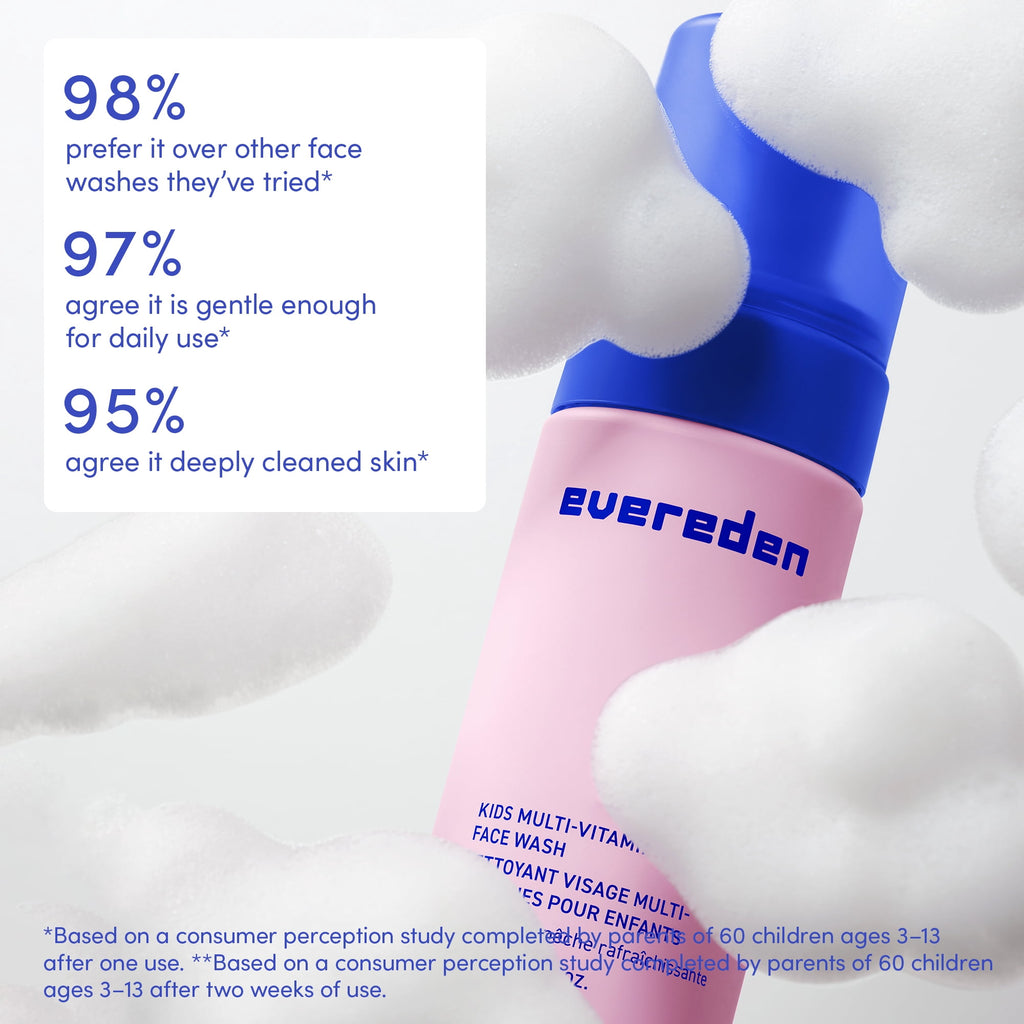 Evereden Kids Face Wash: Cool Peach, 3.4 fl oz. | Gentle Kids Skin Care