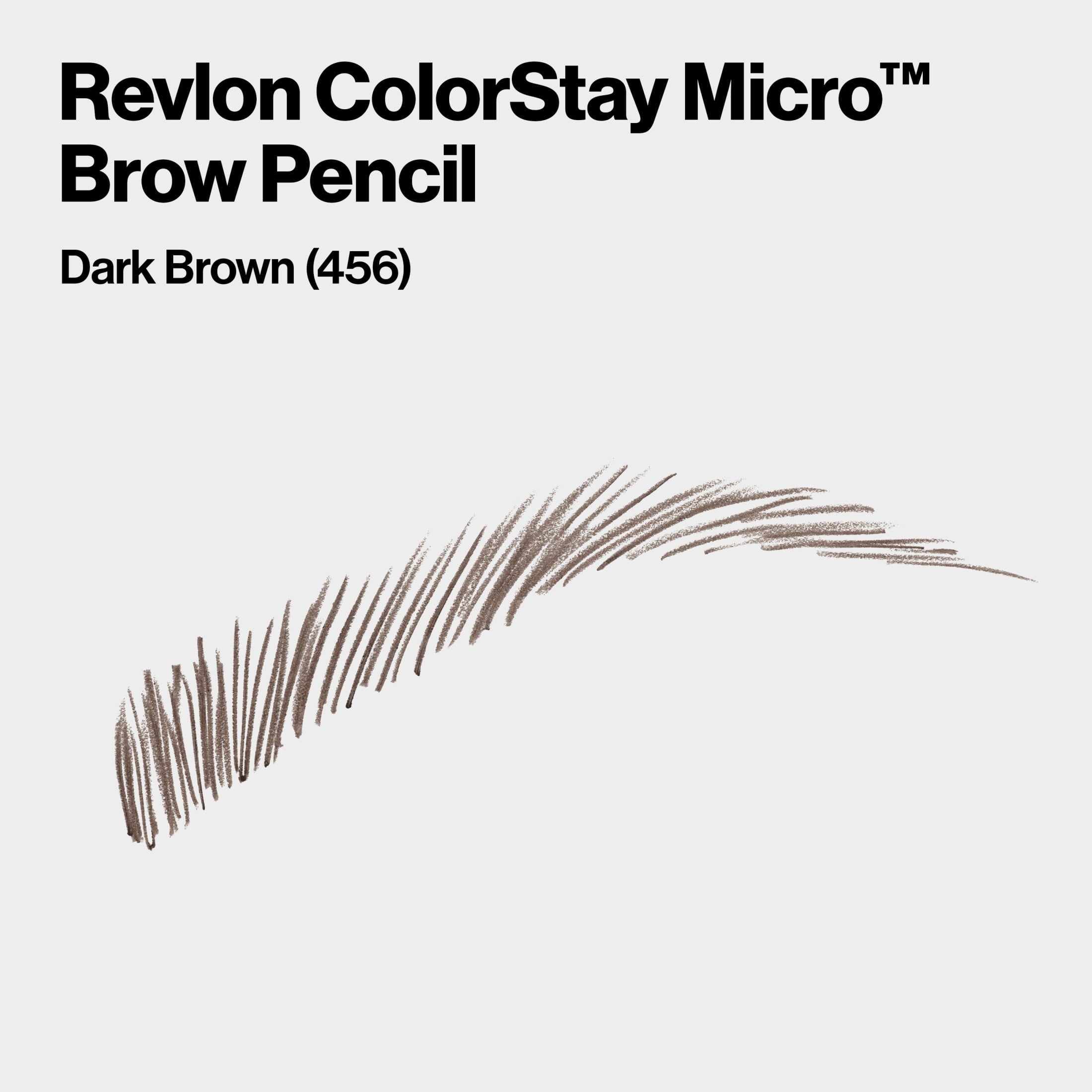 Revlon ColorStay Micro Waterproof and Long Wearing Eyebrow Pencil, 456 Dark Brown, 0.003 oz