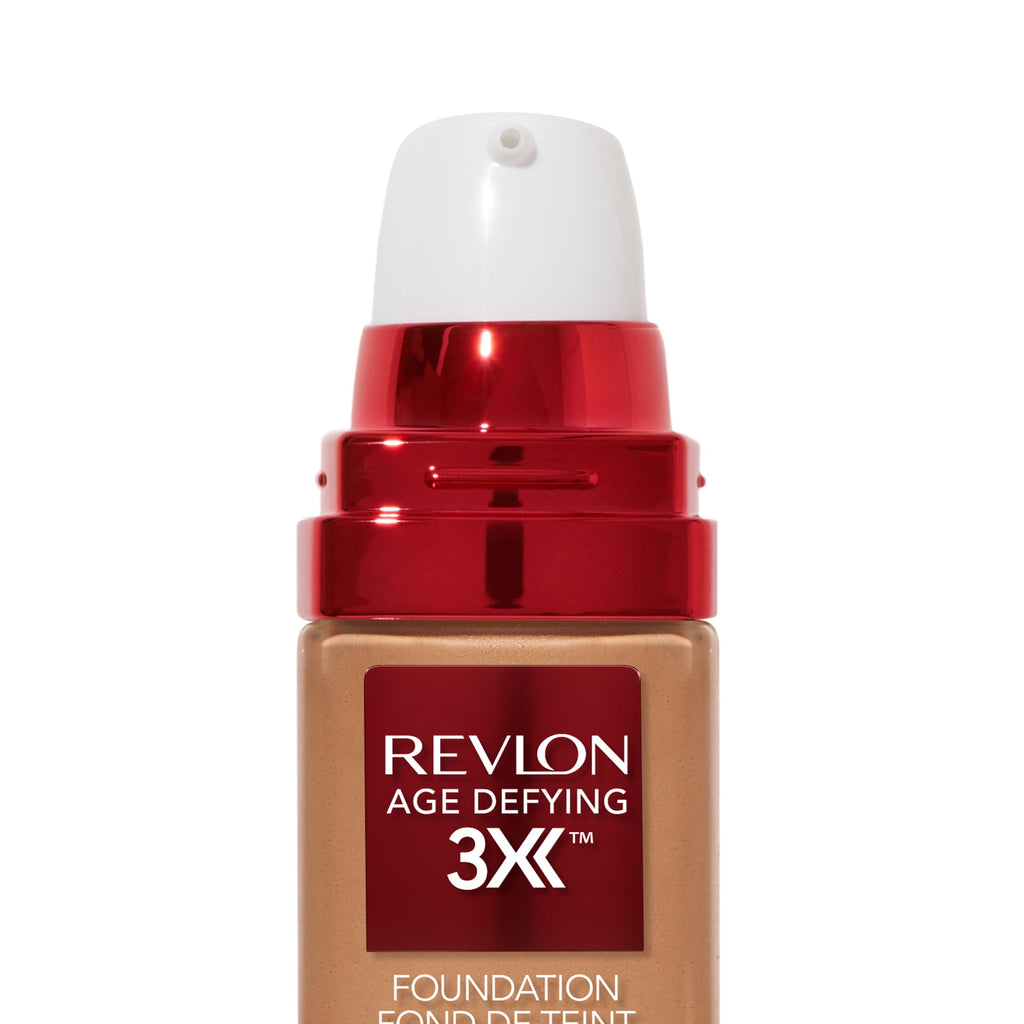 Revlon Age Defying 3X Cream Foundation Makeup, SPF 20, True Beige, 1 fl oz