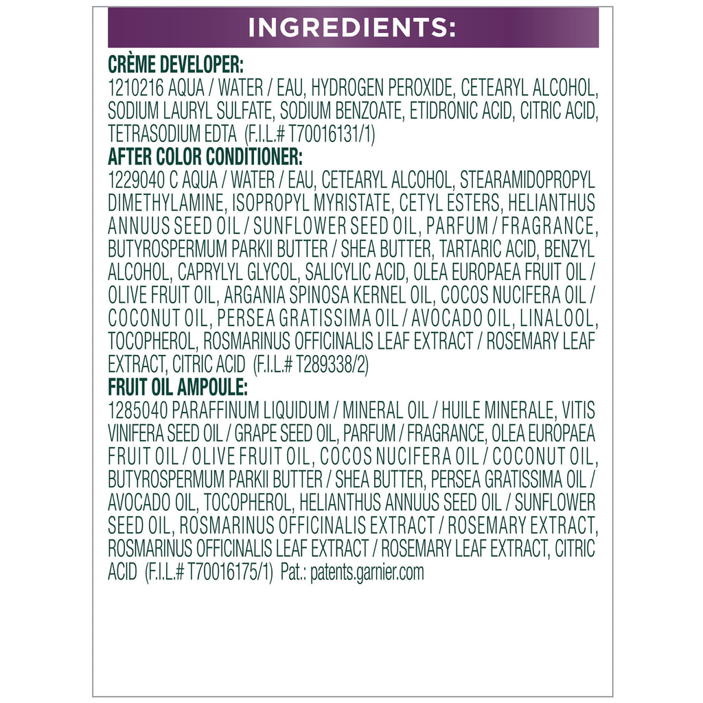 Garnier Nutrisse Ultra Nourishing Unisex Hair Color Highlights Creme, V2 Dark Intense Violet, 1 Kit