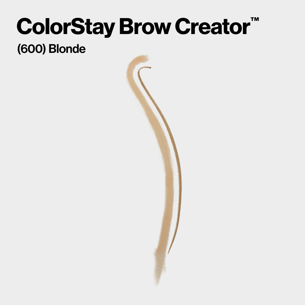 Revlon ColorStay Waterproof Brow Creator, 2-in-1 Eyebrow Pencil & Powder, 600 Blonde, 0.003 oz