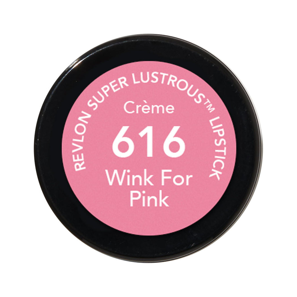 Revlon Super Lustrous Lipstick with Vitamin E and Avocado Oil, Wink For Pink (616), 0.15 oz