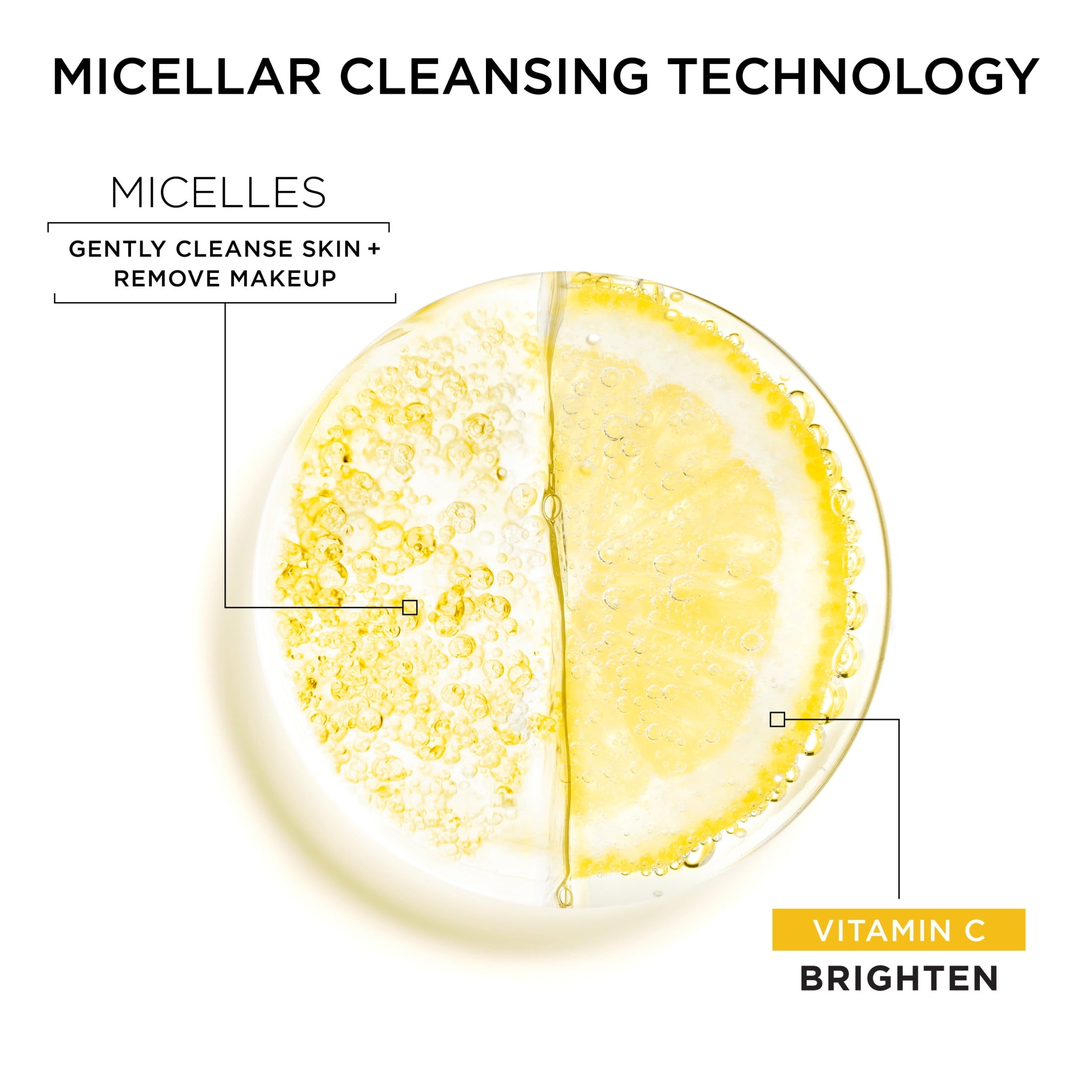 Garnier SkinActive Micellar Cleansing Water All in 1 Vitamin C Makeup Remover, Face Cleanser, 3.4 fl oz