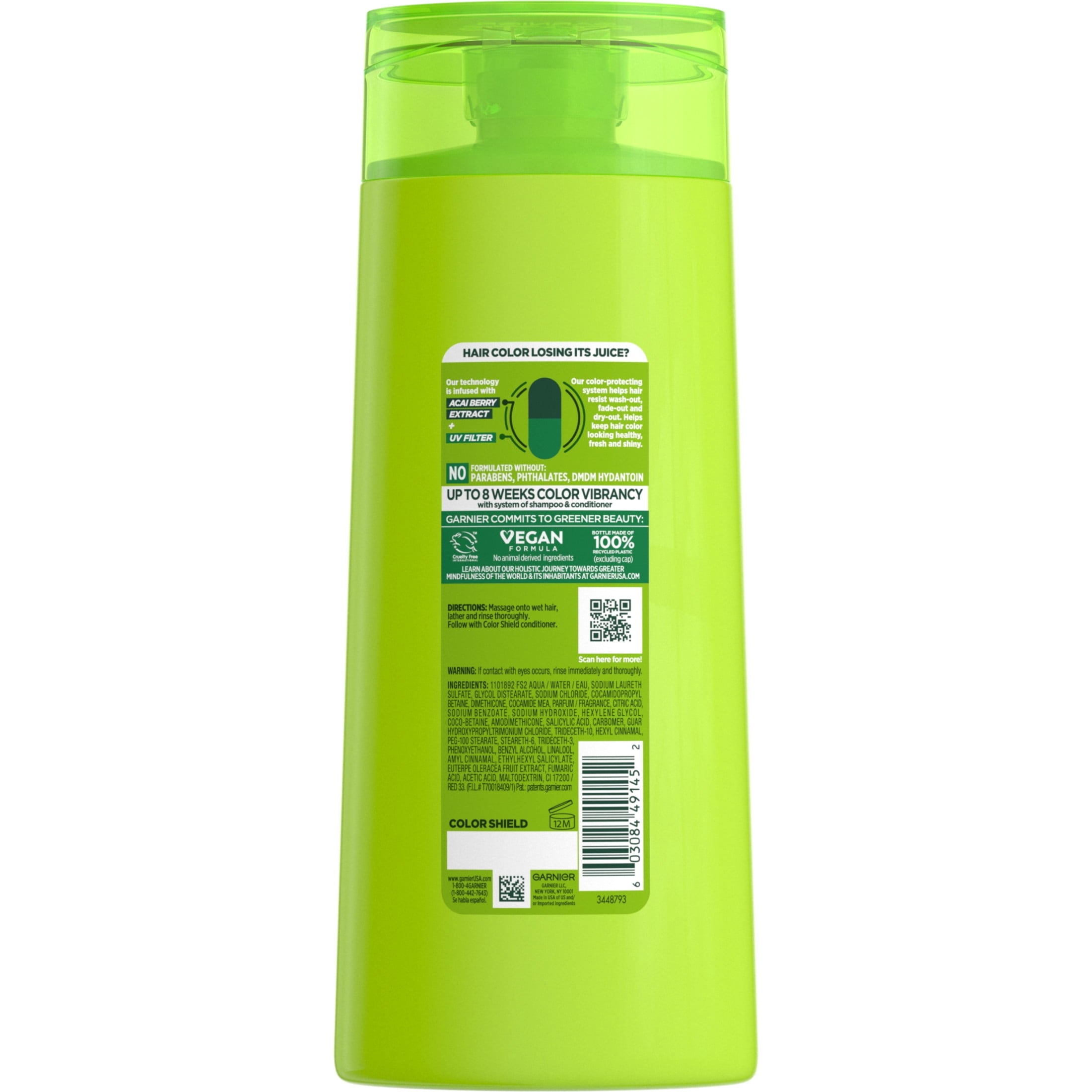 Garnier Fructis Color Shield Anti-Fade Shampoo with UV Filter, 22 fl oz