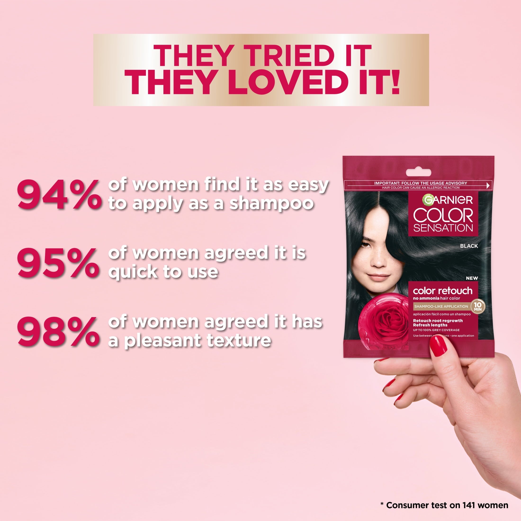 Garnier Color Sensation Retouch Permanent Hair Color for Adults, Darkest Brown, 1 Kit