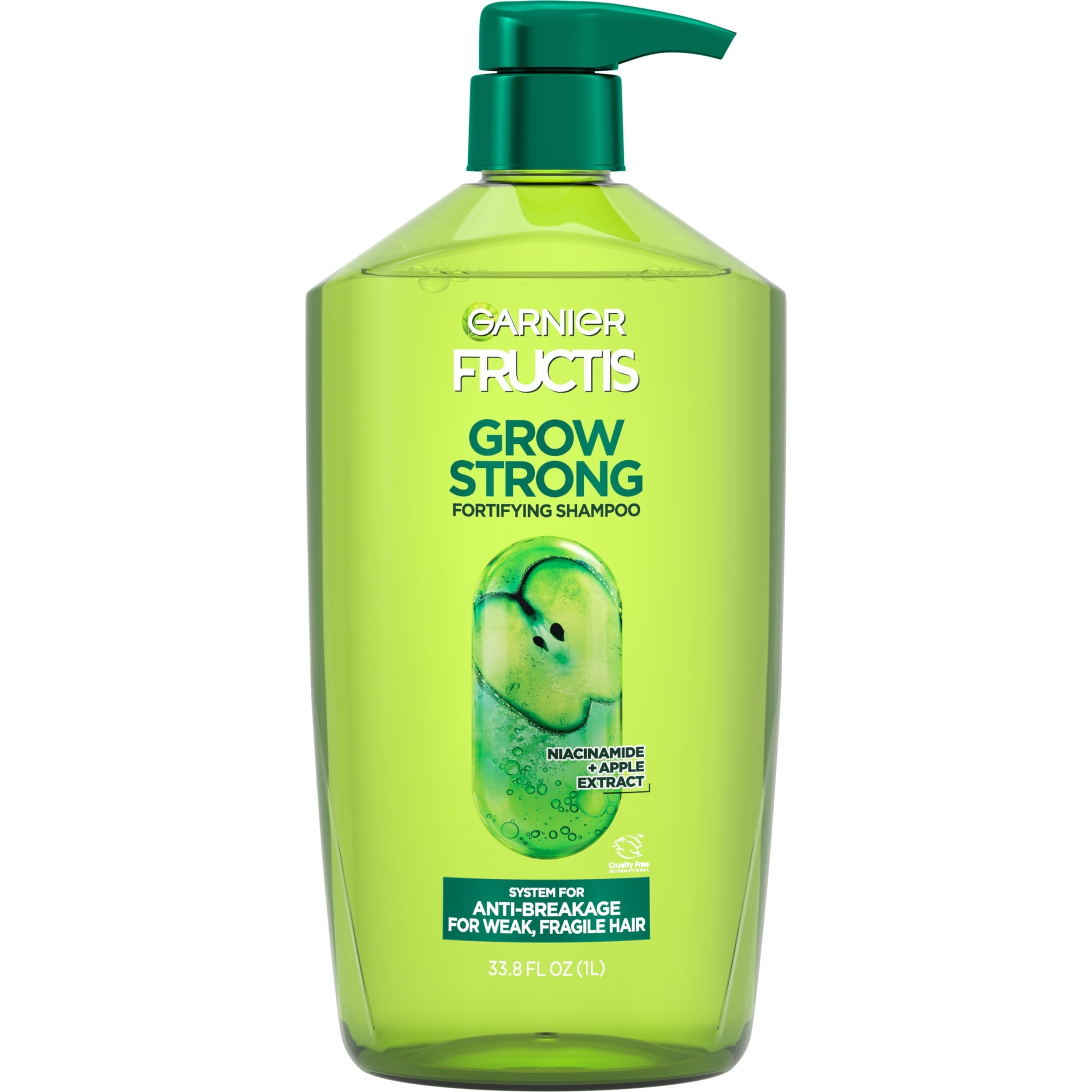 Garnier Fructis Grow Strong Fortifying Shampoo with Active Fruit Protein, All Hair Types, 33.8 fl oz