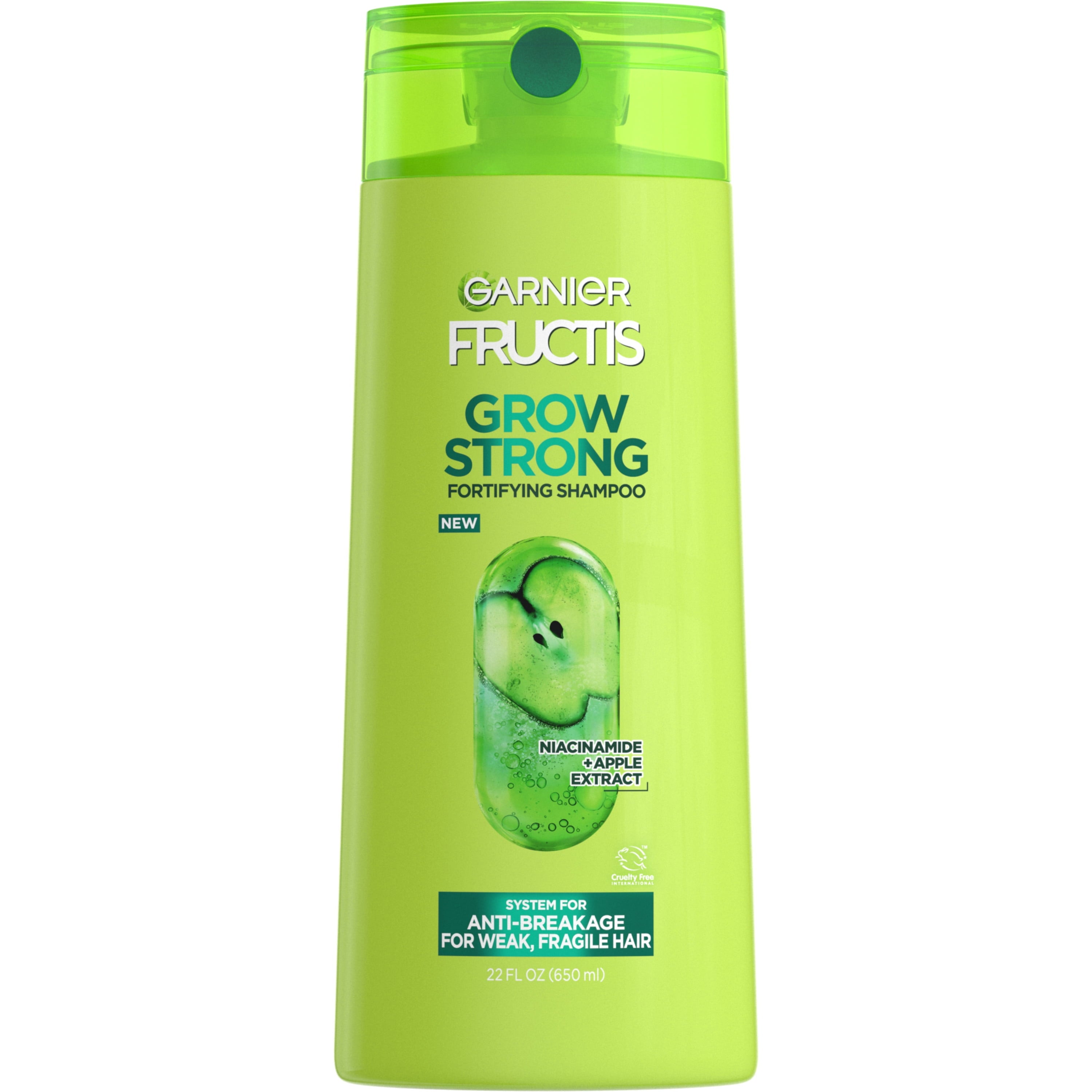 Garnier Fructis Grow Strong Nourishing Shampoo with Ceramide, Apple Extract,  All Hair Types 22 fl oz