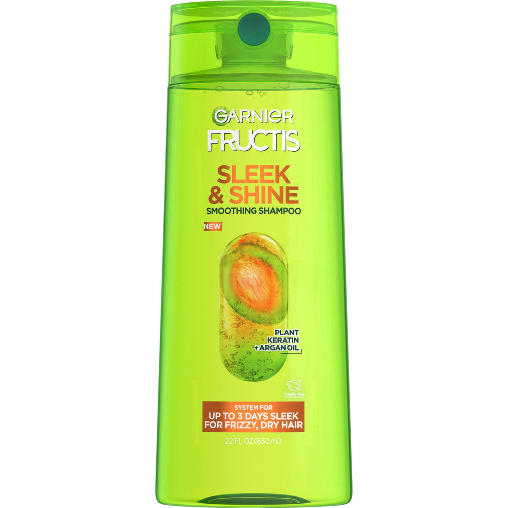 Garnier Fructis Sleek & Shine Shampoo, Frizzy, Dry, Unmanageable Hair, 22 fl. oz.