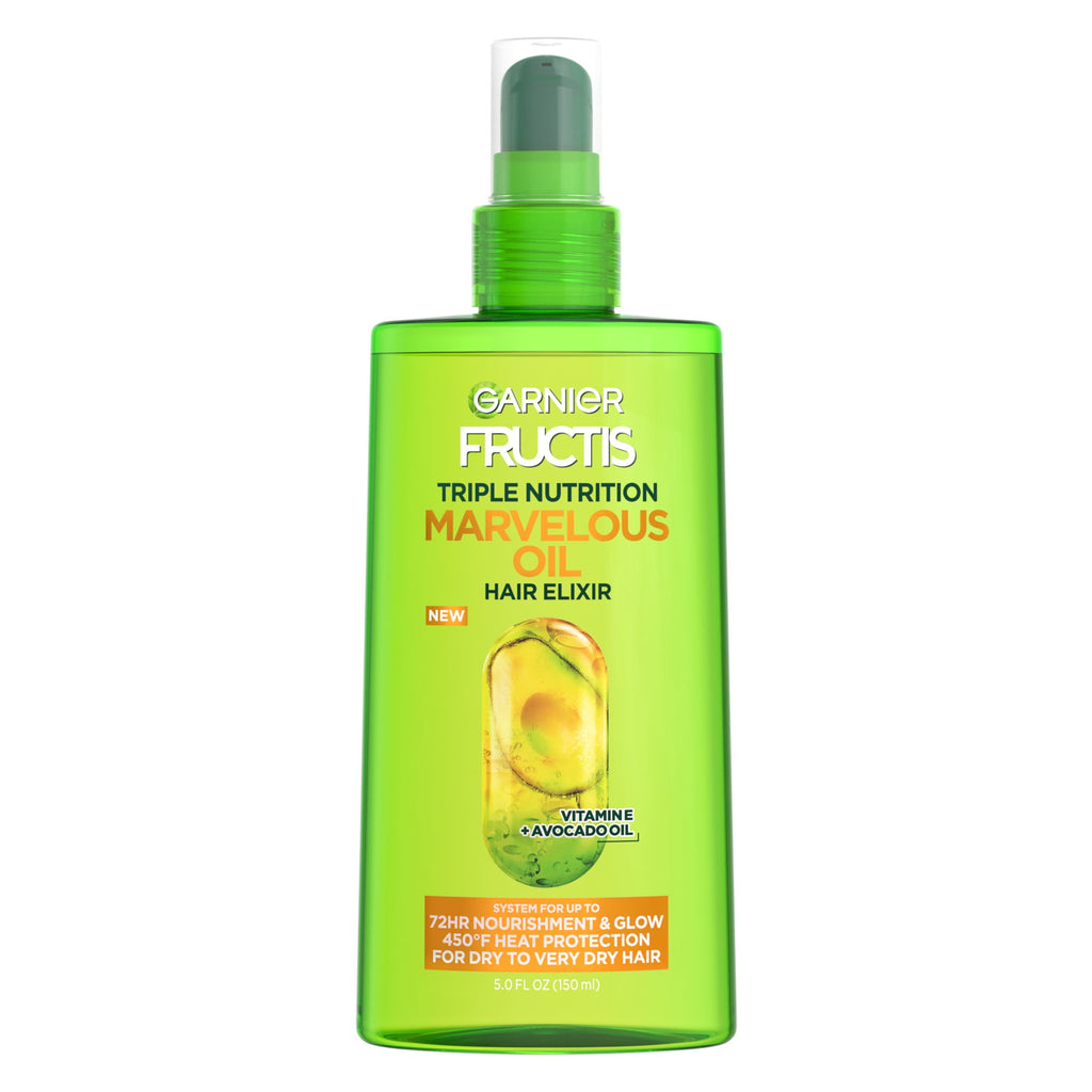 Garnier Fructis Triple Nutrition Vitamin E and Avocado Olive Almond Hair Oil, 5 fl oz