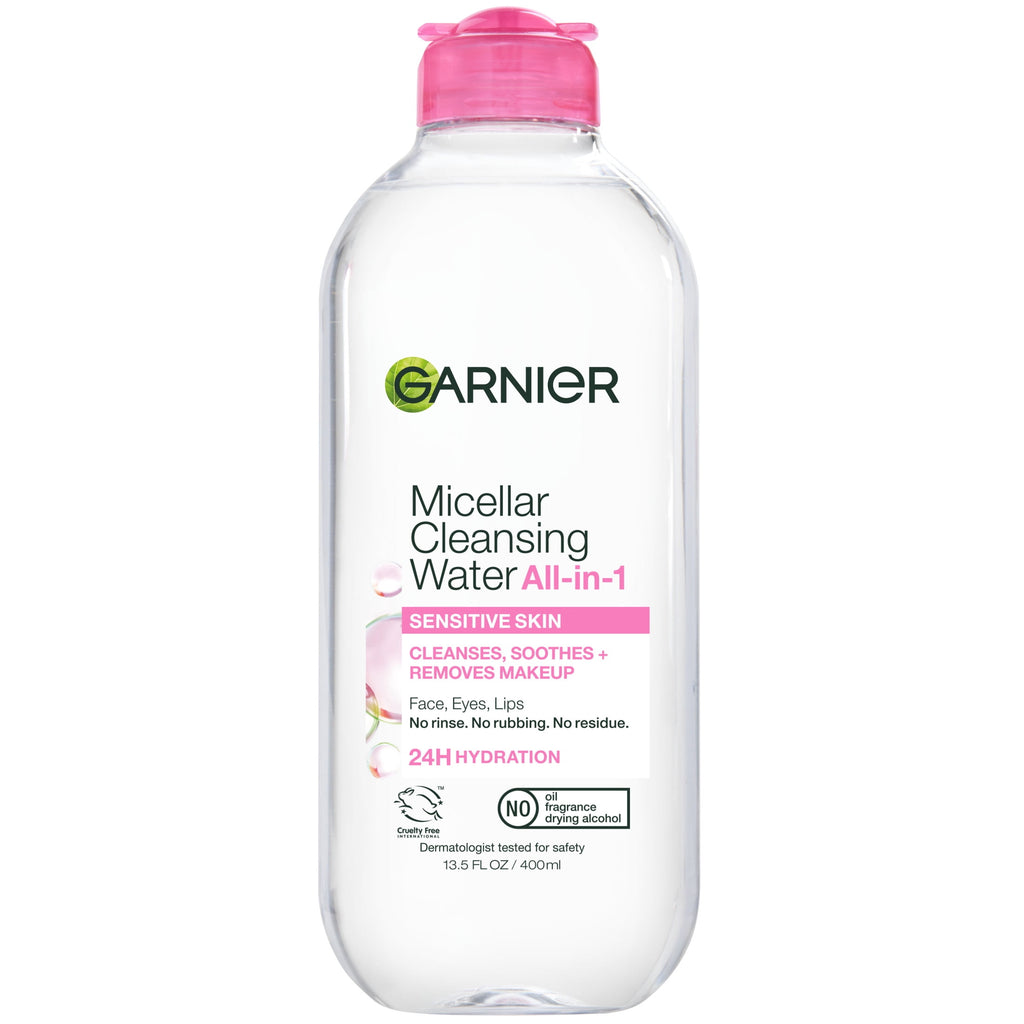 Garnier SkinActive Micellar Cleansing Water All in 1 Makeup Remover, Face Cleanser, 13.5 fl oz