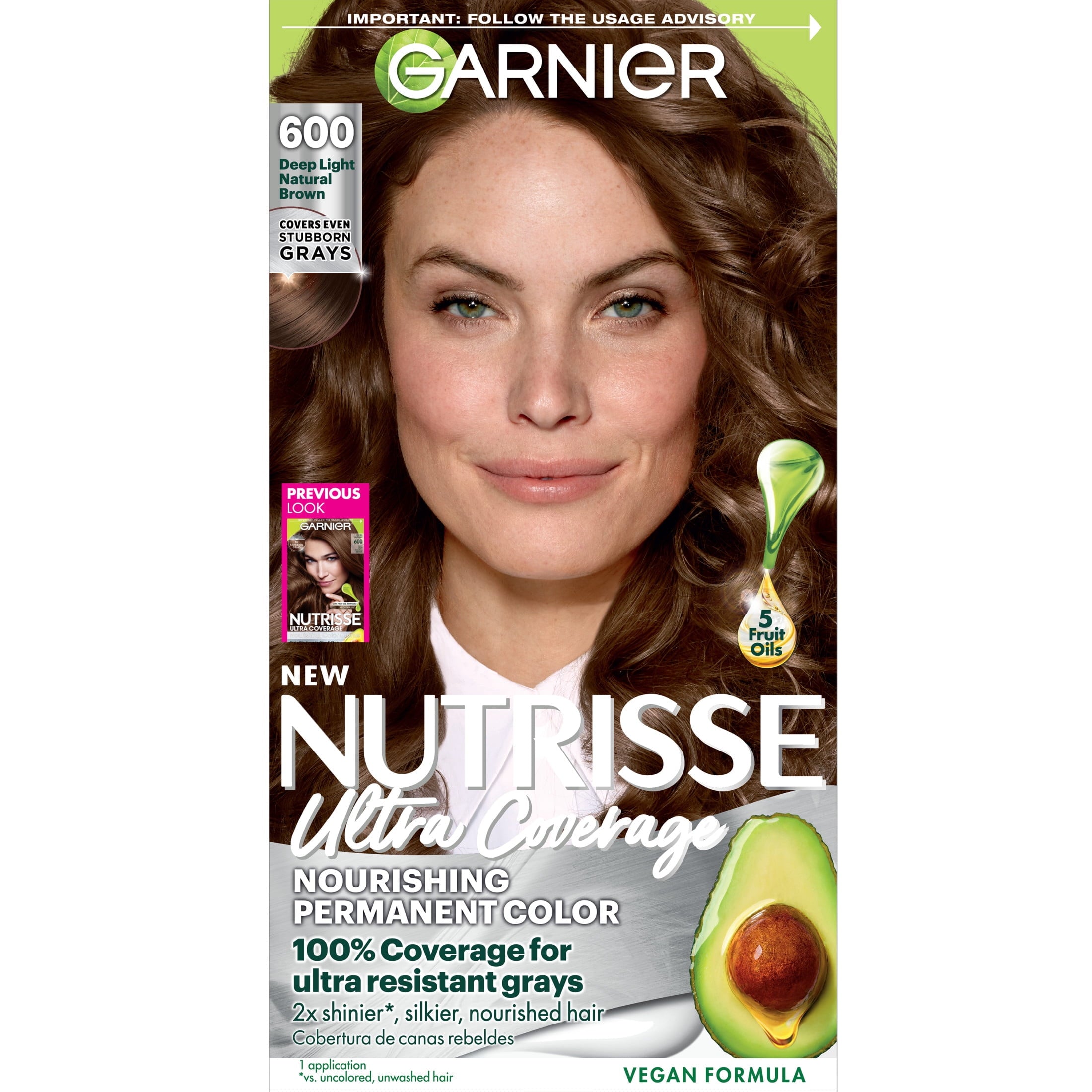 Garnier Nutrisse Nourishing Hair Color Creme, 600 Deep Light Natural Brown
