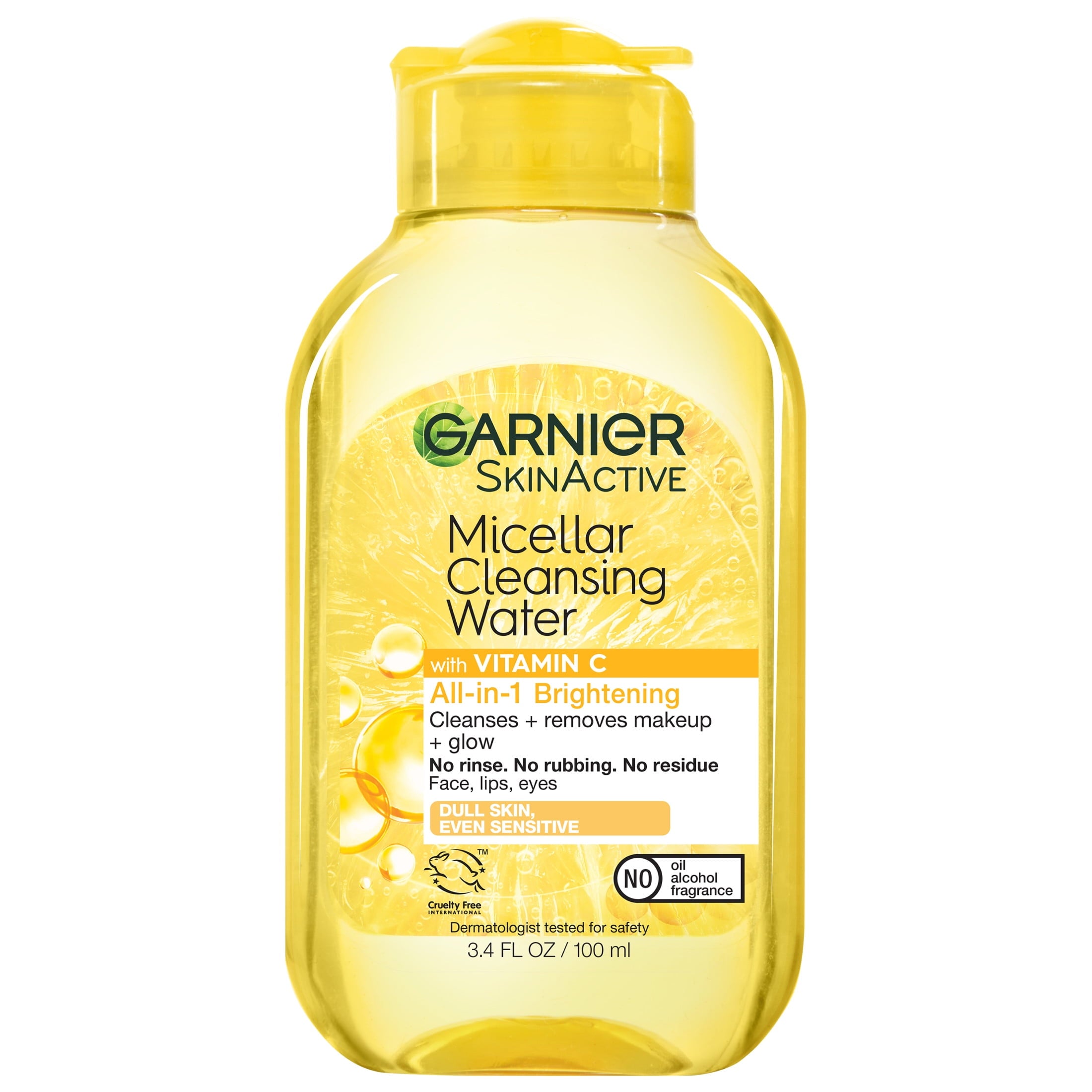 Garnier SkinActive Micellar Cleansing Water All in 1 Vitamin C Makeup Remover, Face Cleanser, 3.4 fl oz