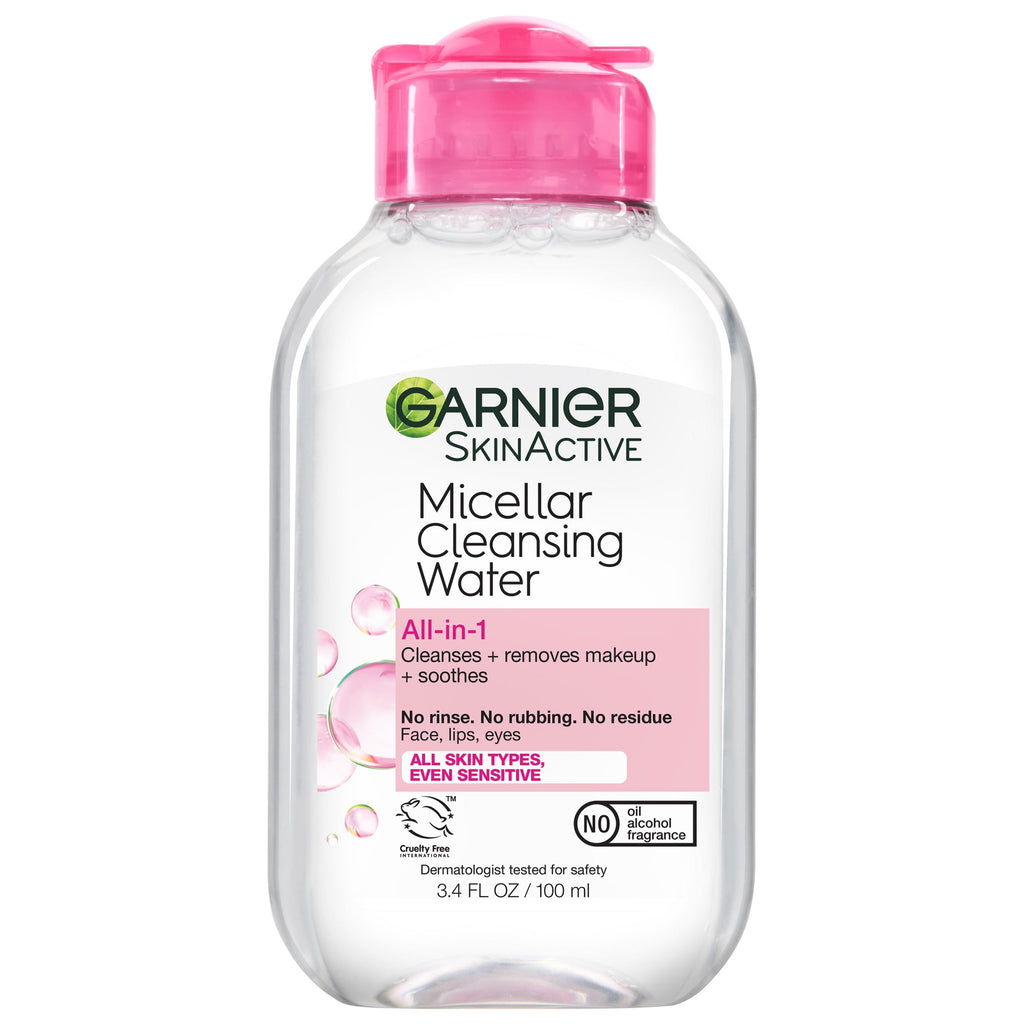 Garnier SkinActive Micellar Cleansing Water All in 1 Makeup Remover, Face Cleanser, 3.4 fl oz