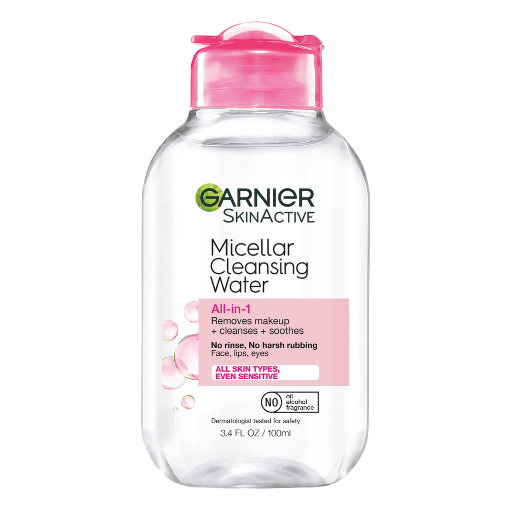 Garnier SkinActive Micellar Cleansing Water All in 1 Makeup Remover, Face Cleanser, 3.4 fl oz