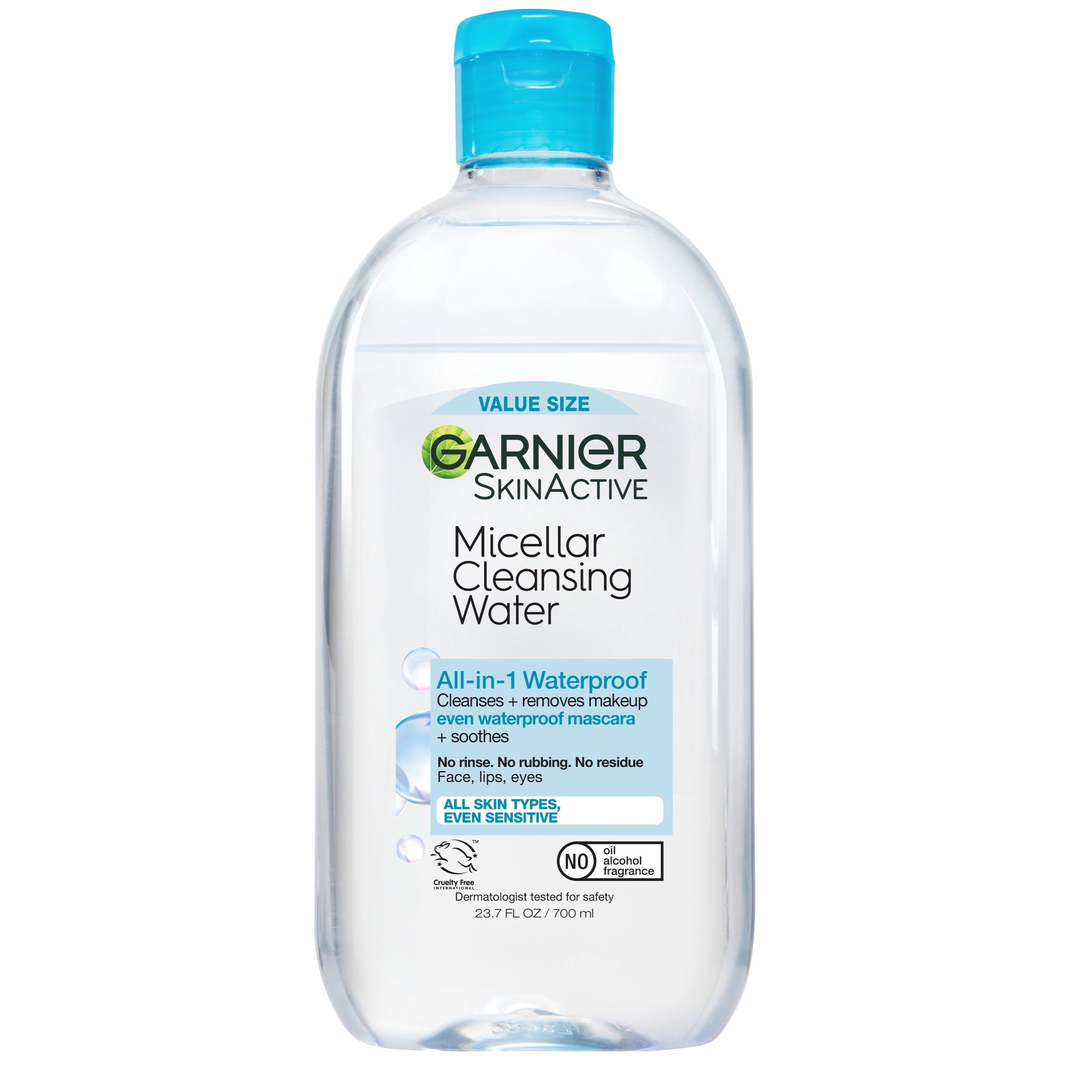 Garnier SkinActive Micellar Cleansing Water All in 1 Waterproof Makeup Remover, Face Cleanser, 23.7 fl oz