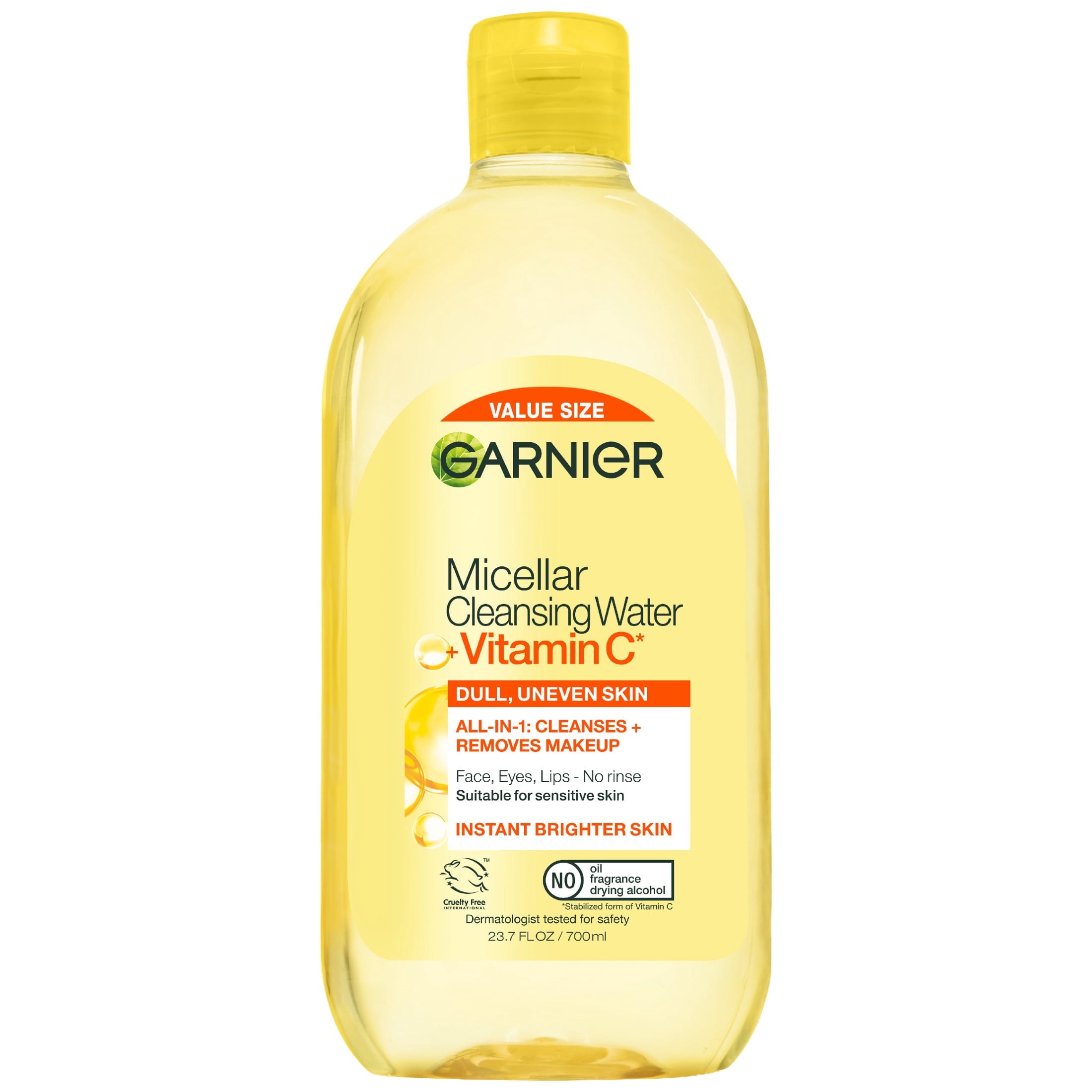 Garnier SkinActive Micellar Cleansing Water All in 1 Vitamin C Makeup Remover, Face Cleanser, 23.7 fl oz