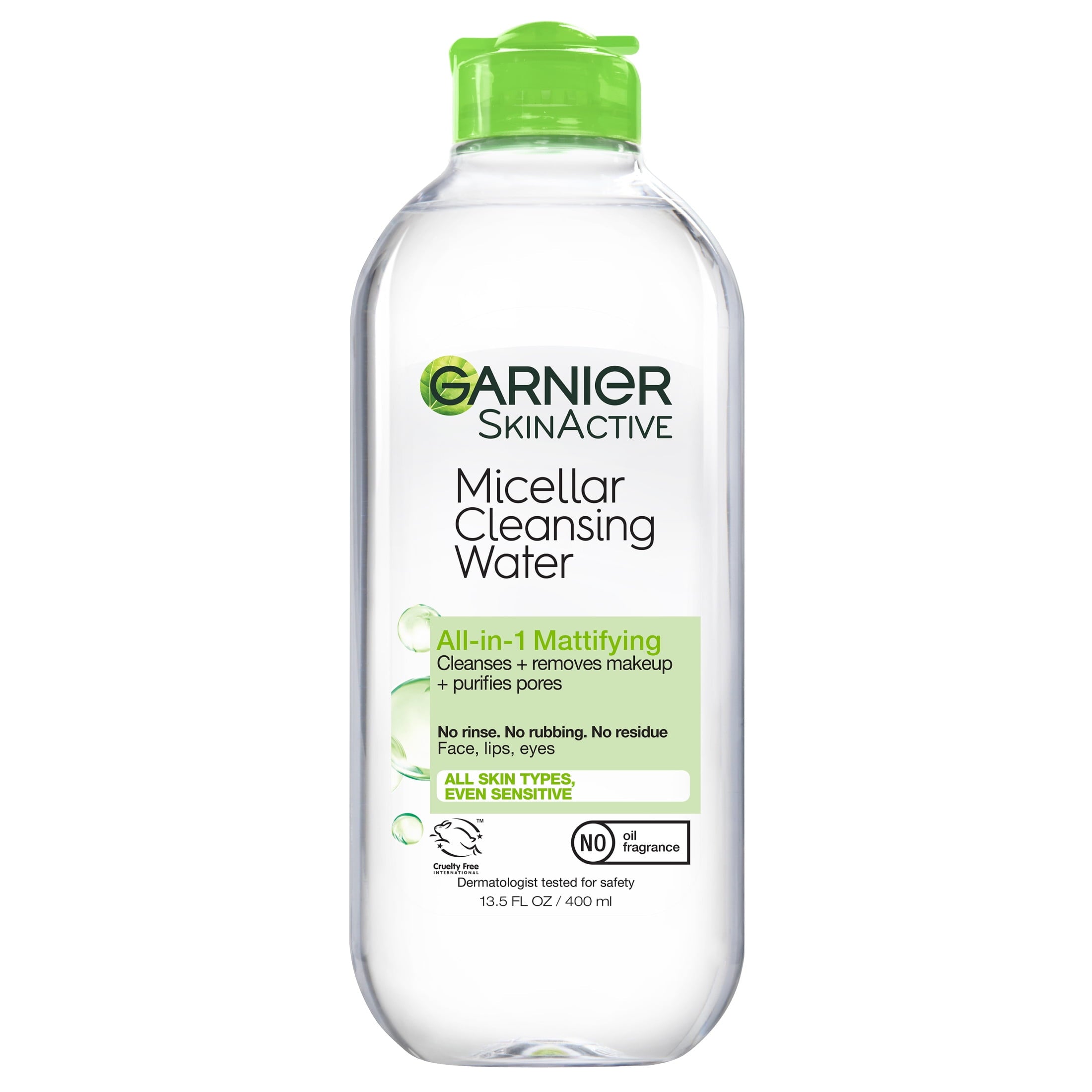 Garnier SkinActive Micellar Cleansing Water for Oily Skin, All in 1 Makeup Remover, Face Cleanser, 13.5 fl oz
