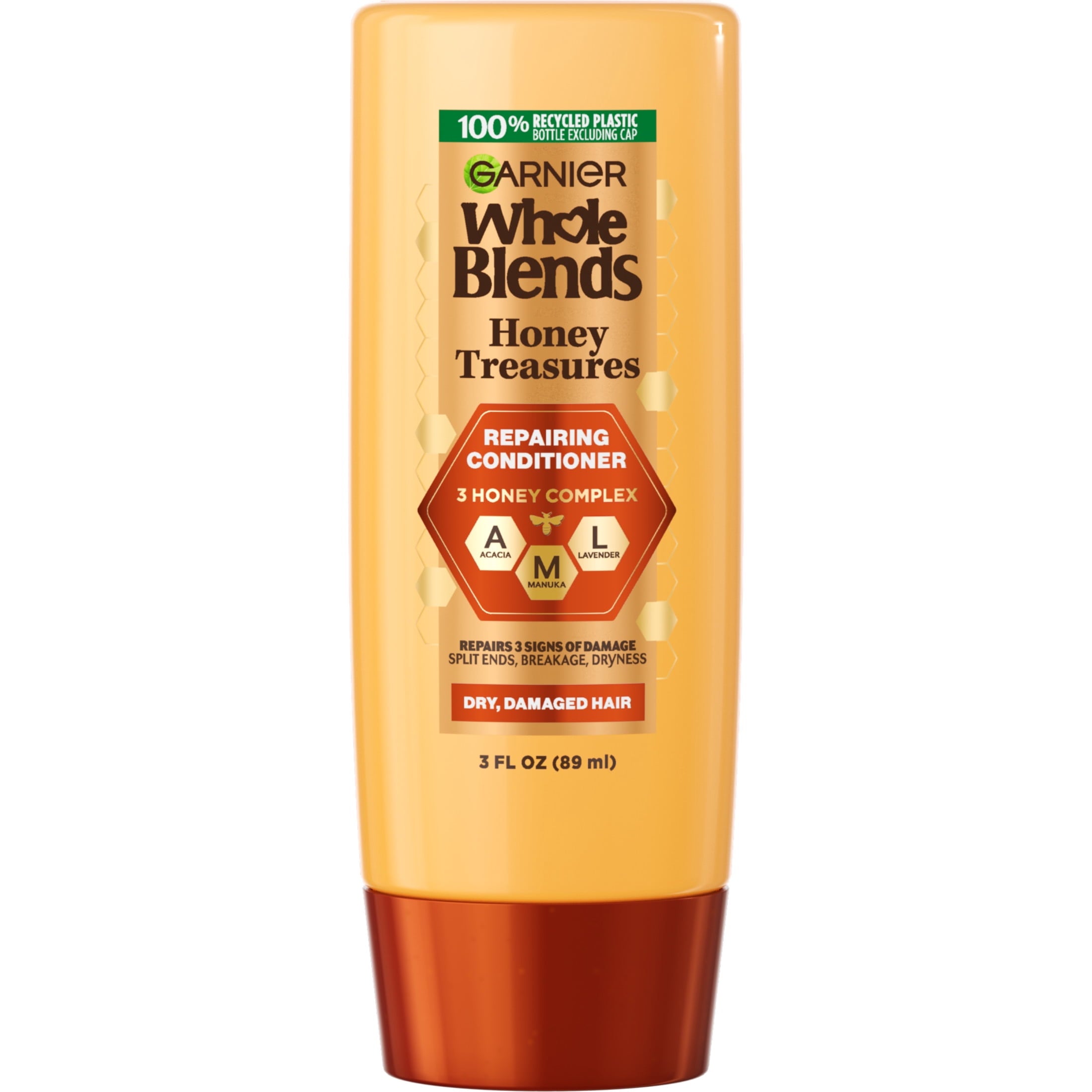 Garnier Whole Blends Repairing Conditioner with Honey Beeswax, 3 fl oz