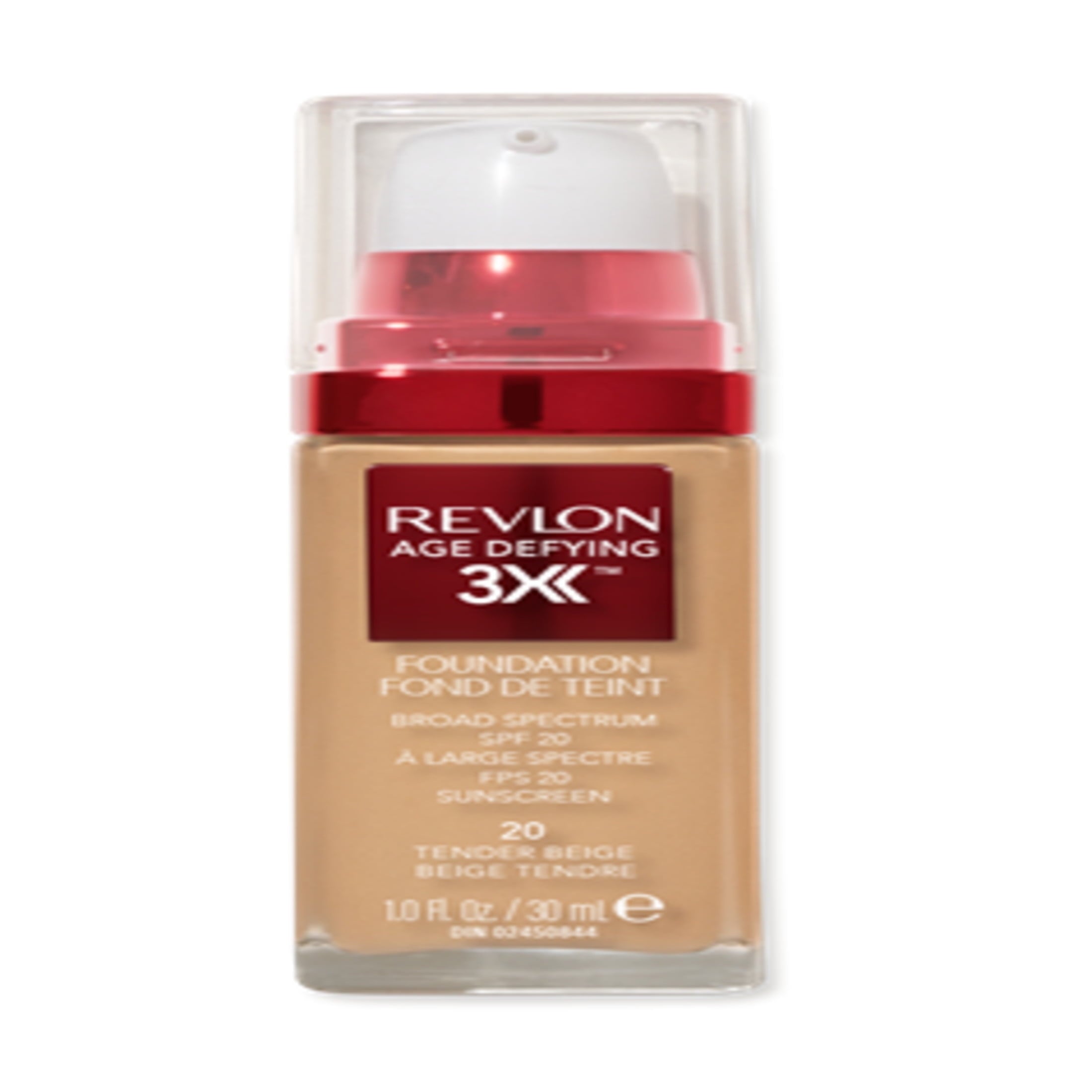 Revlon Age Defying 3X Cream Foundation Makeup, SPF 20, Tender Beige, 1 fl oz