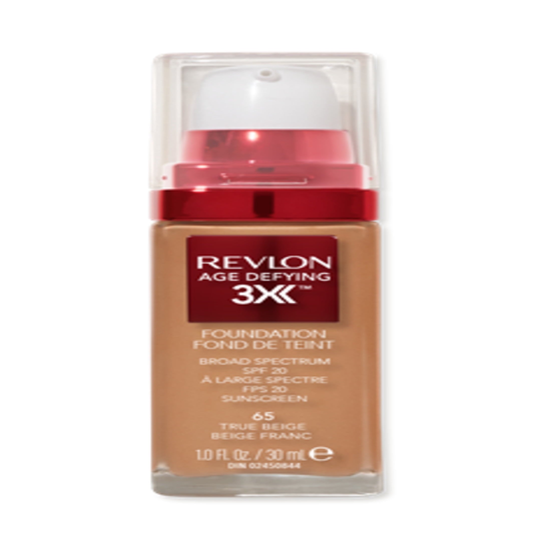 Revlon Age Defying 3X Cream Foundation Makeup, SPF 20, True Beige, 1 fl oz