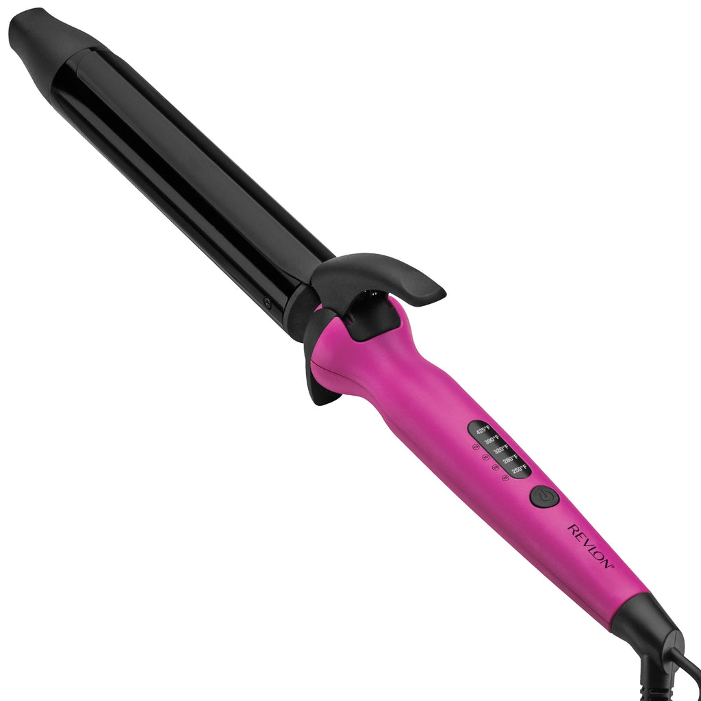 Revlon Easy Heat 1-1/4" Precision Curling Iron, Pink