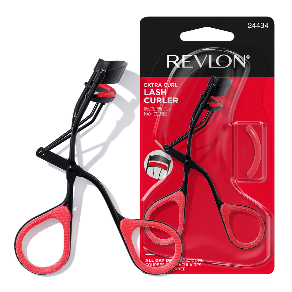 Revlon Extra Curl Lash Curler, All Day Dramatic Curl, No-Slip Finger Grips, 1 count