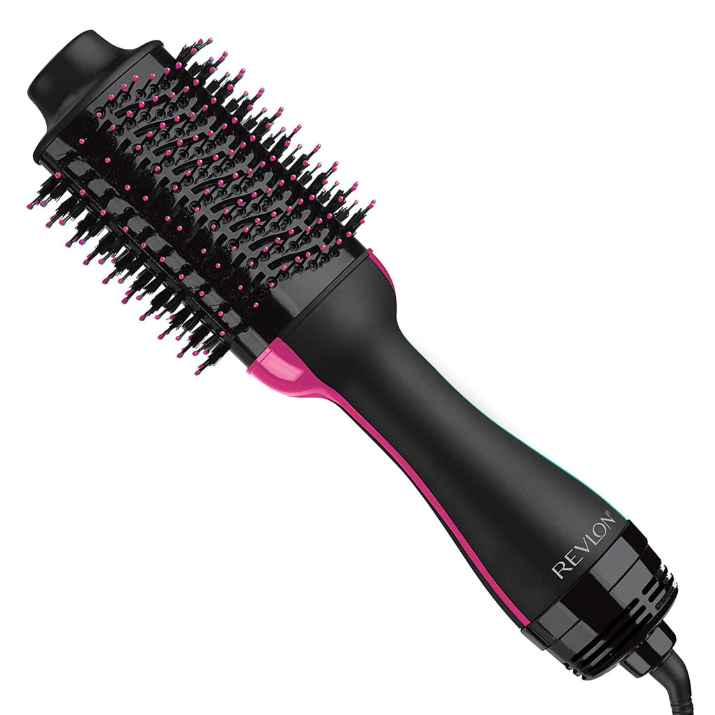 Revlon One-Step Hair Dryer and Volumizer 4.25" Nylon Hot Air Brush, Ionic, Black