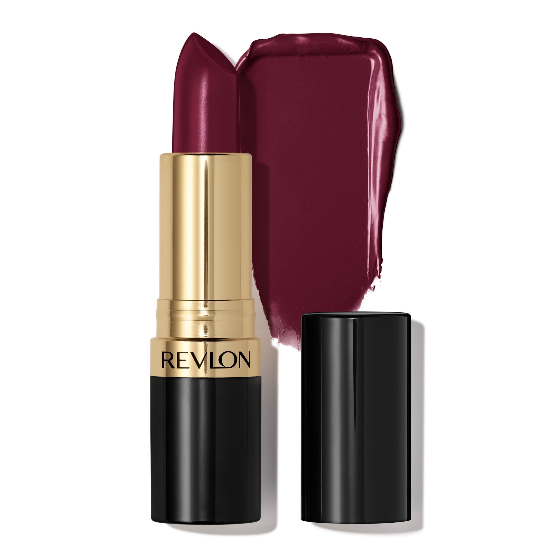 Revlon Super Lustrous Creme Lipstick, Creamy Formula, 477 Black Cherry, 0.15 oz