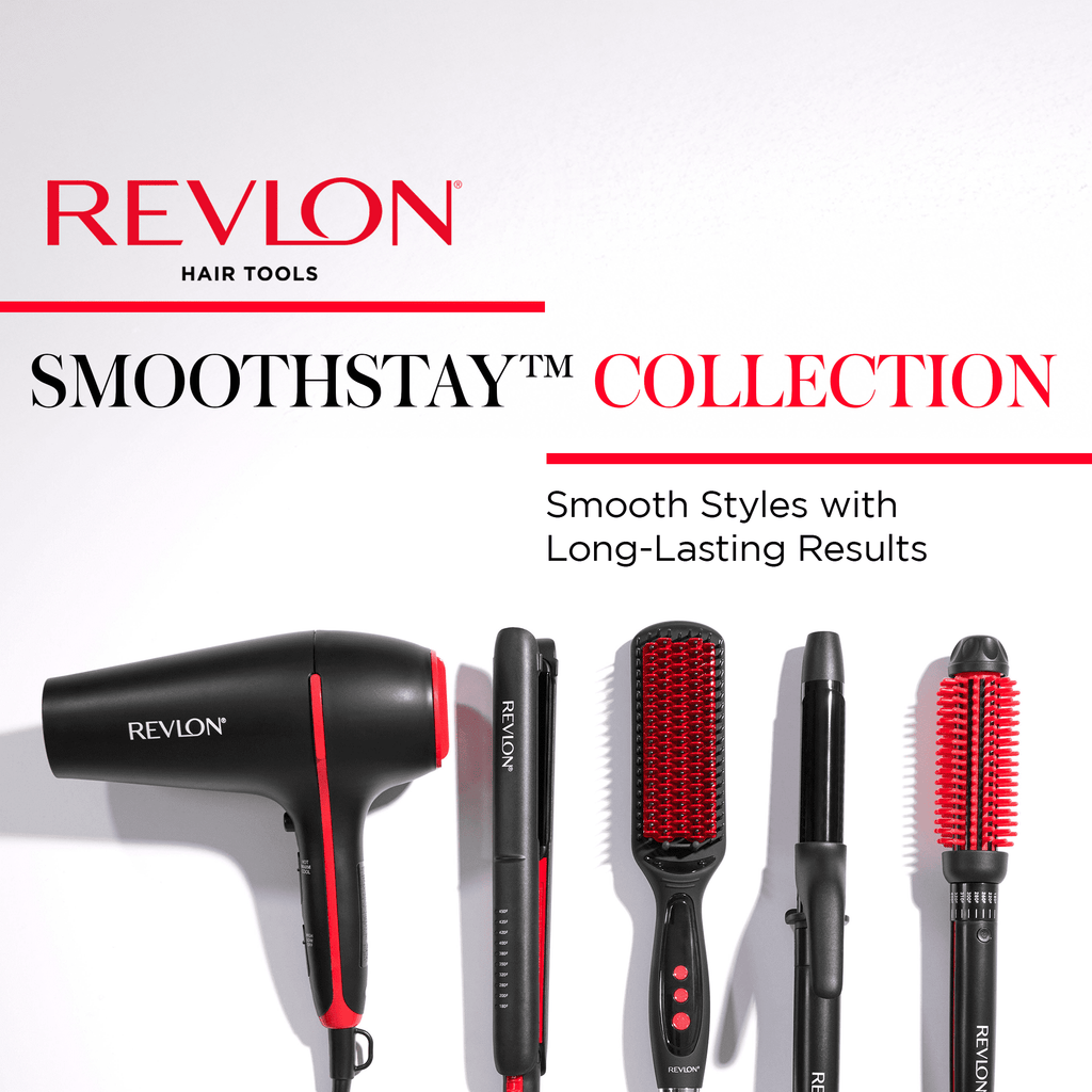 Revlon Smoothstay 1" Coconut Oil-Infused Ceramic Flat Iron, Black