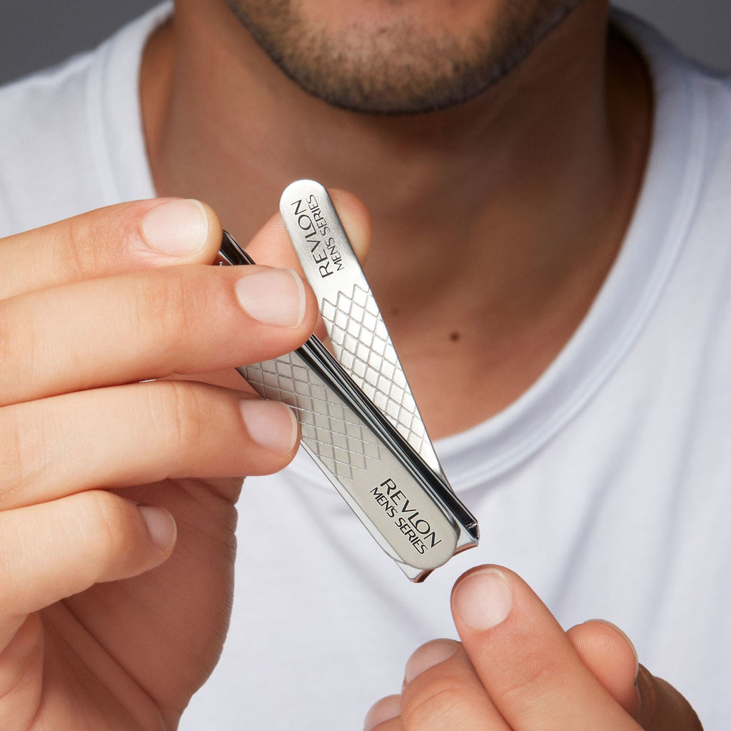 Revlon Men's Series™ Dual-Ended Nail Clipper for Trimming and Grooming, 1 Count