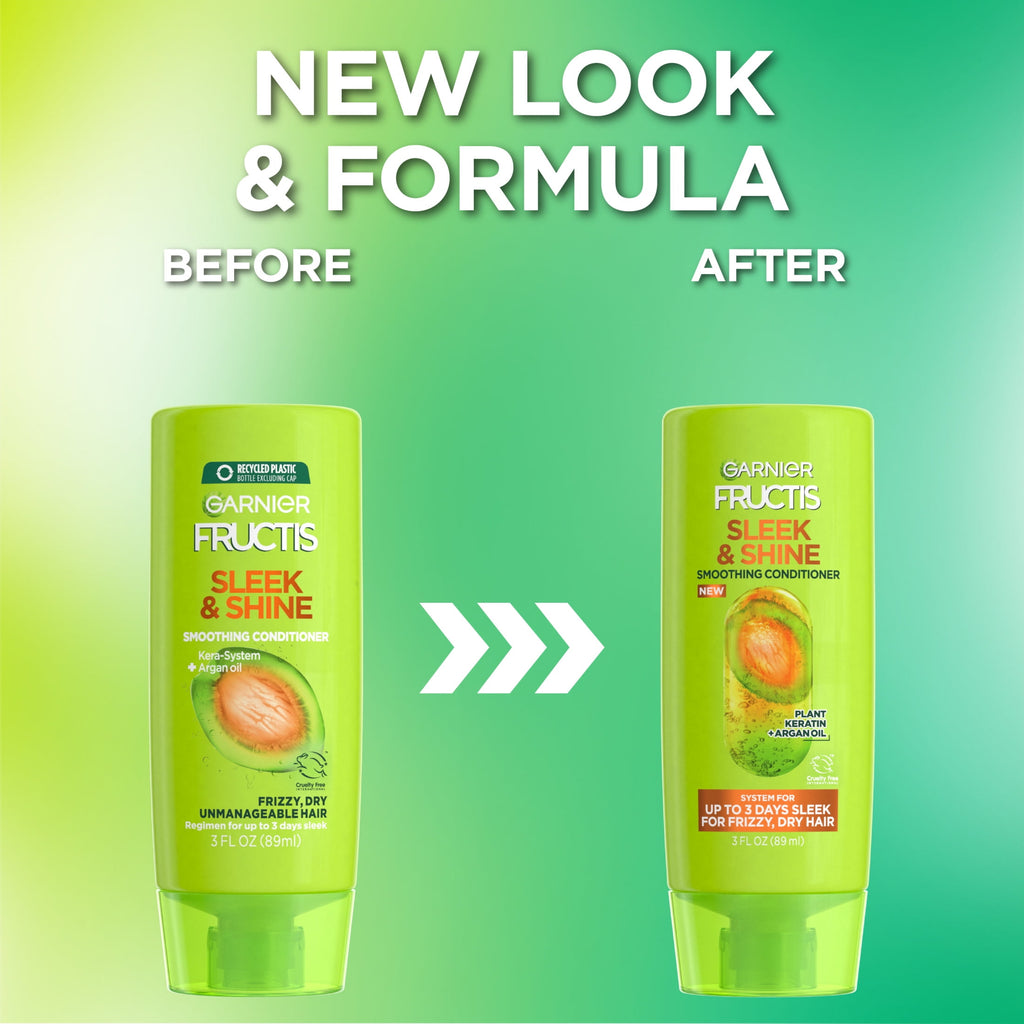 Garnier Fructis Sleek & Shine Conditioner for Frizzy, Dry Hair, 3 fl oz