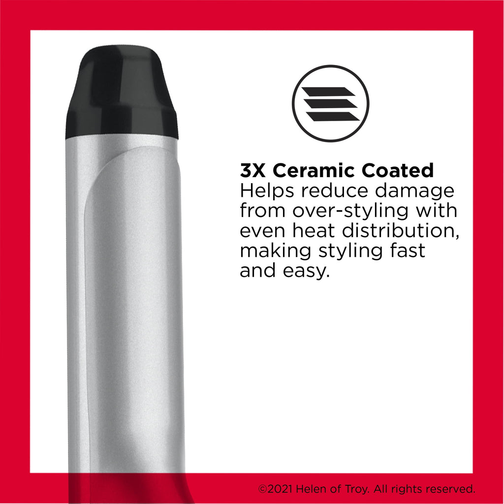 Revlon Perfect Heat 1-1/4" Triple Ceramic Curling Iron, Black