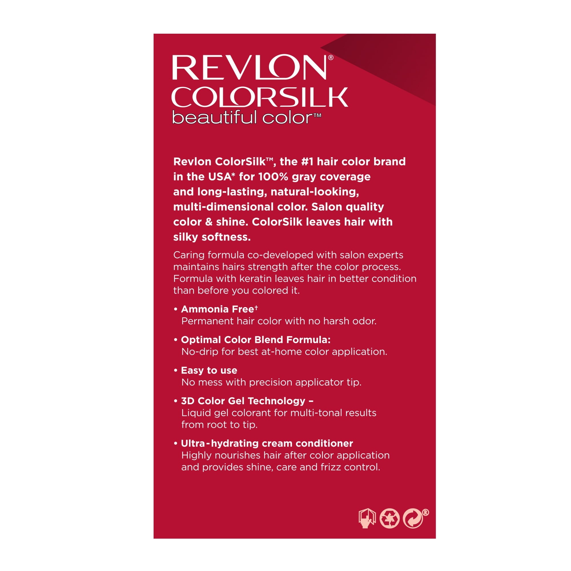Revlon Colorsilk Beautiful Color Permanent Hair Color 3 Pack, 027 Deep Rich Brown, 3 Pack