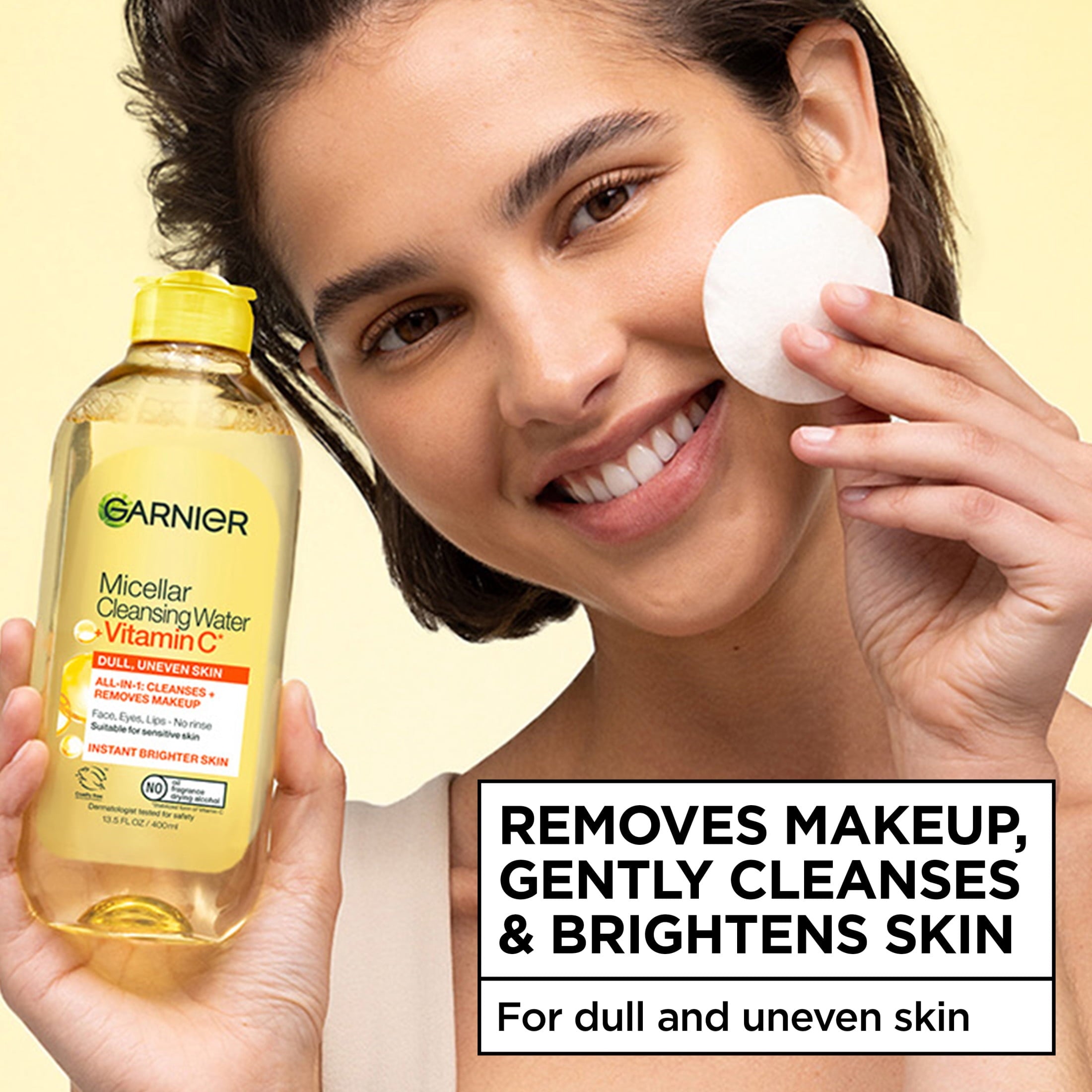 Garnier SkinActive Micellar Cleansing Water All in 1 Vitamin C Makeup Remover, Face Cleanser, 23.7 fl oz