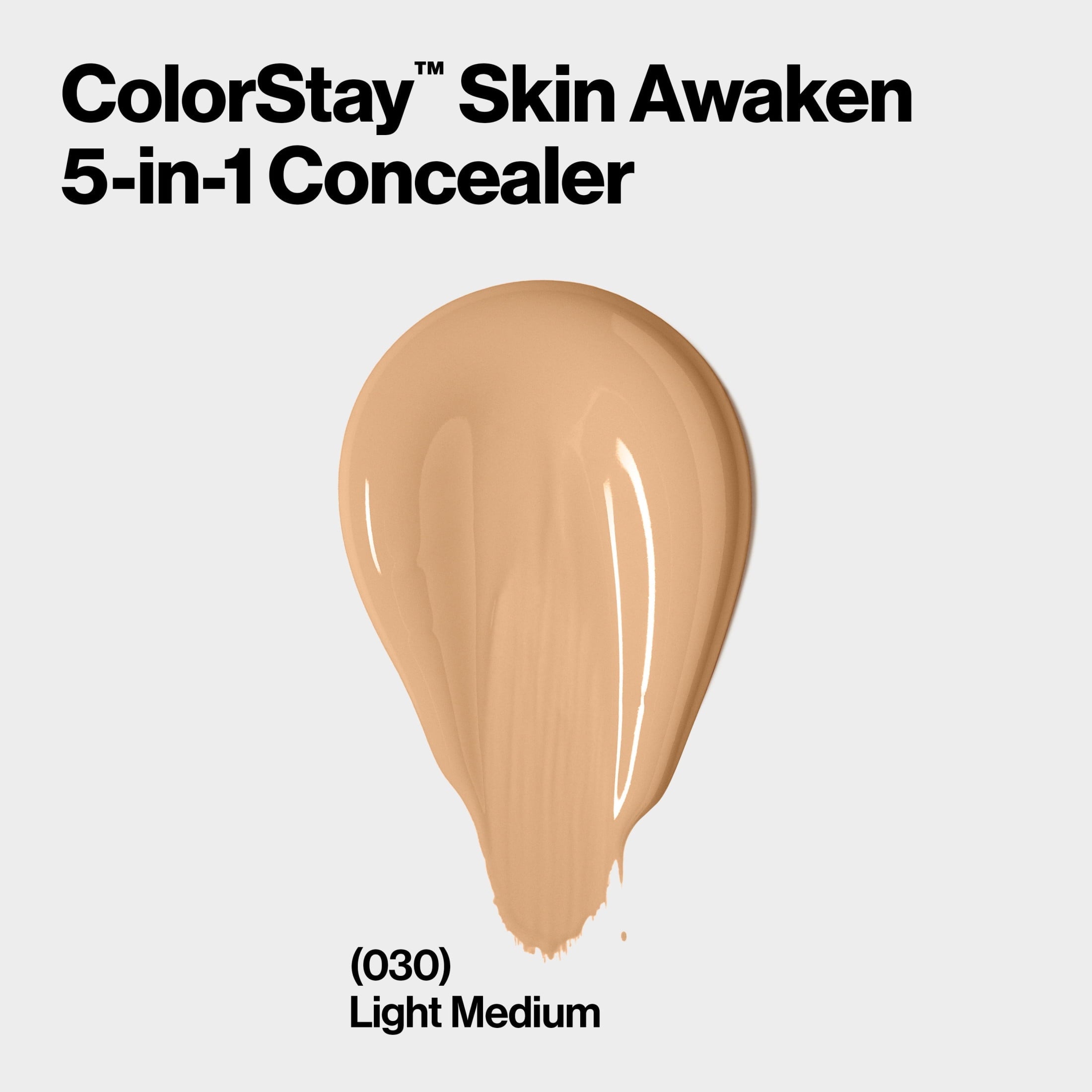 Revlon ColorStay Skin Awaken Cream Concealer Makeup, Longwear, 030 Light Medium, 0.27 fl oz