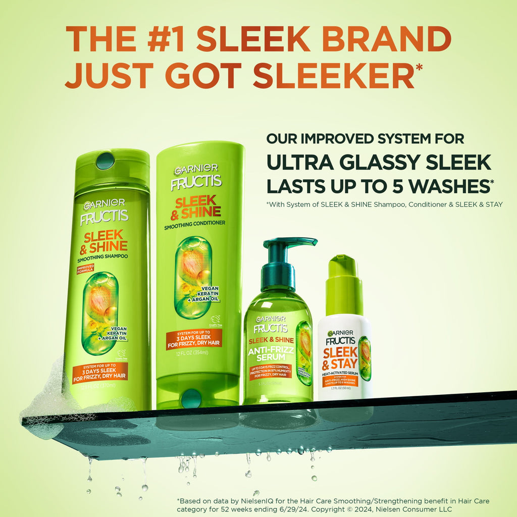 Garnier Fructis Sleek and Shine Smoothing Conditioner with Argan Oil, 33.8 fl oz