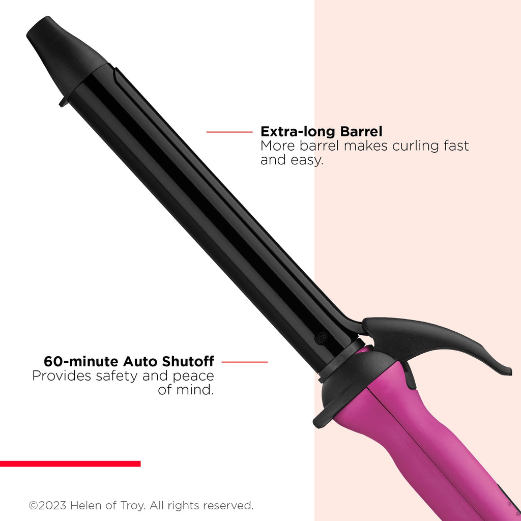Revlon Easy Heat 1" Precision Curling Iron, Pink