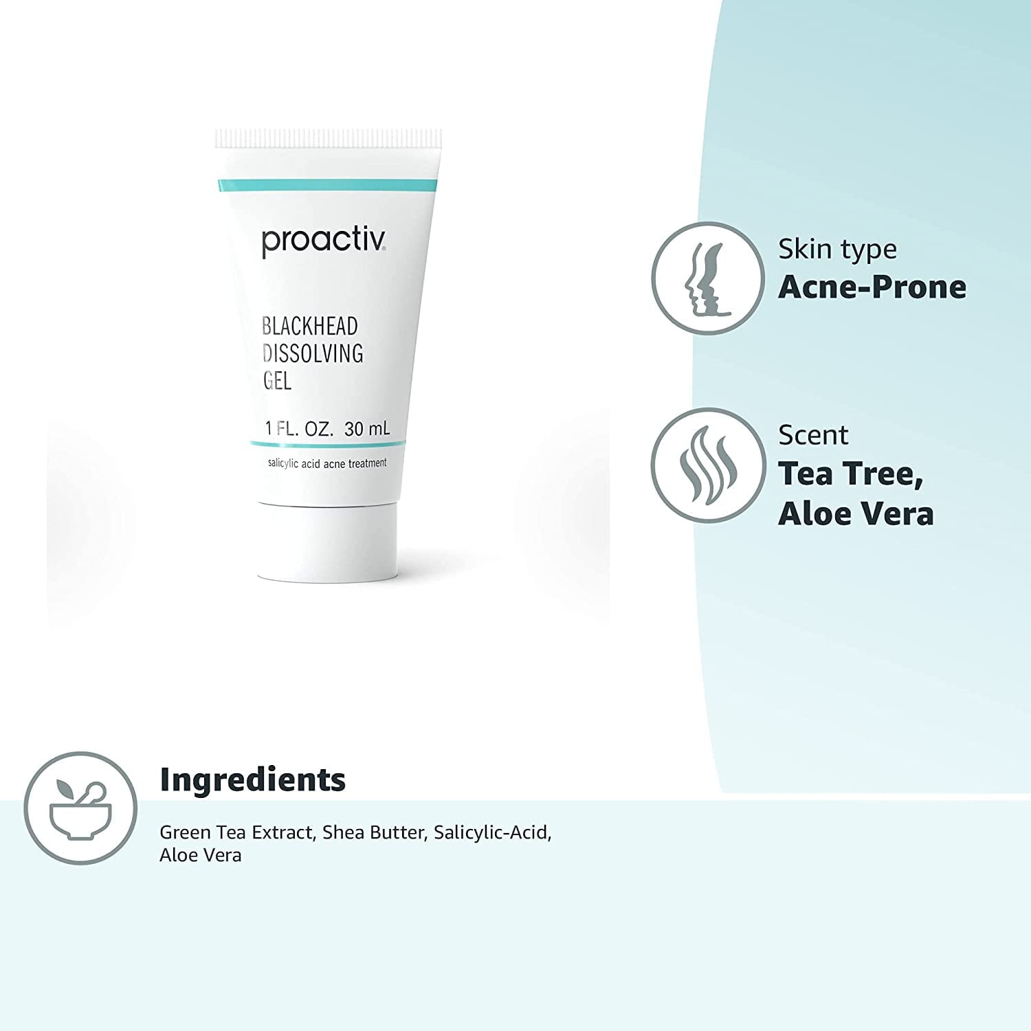 Proactiv Blackhead Dissolving Gel, Salicyclic Acid & Aloe Acne Treatment, Gently Dissolves Blackheads, Unclogs Pores and Reduce Blemishes, 1 Fl Oz