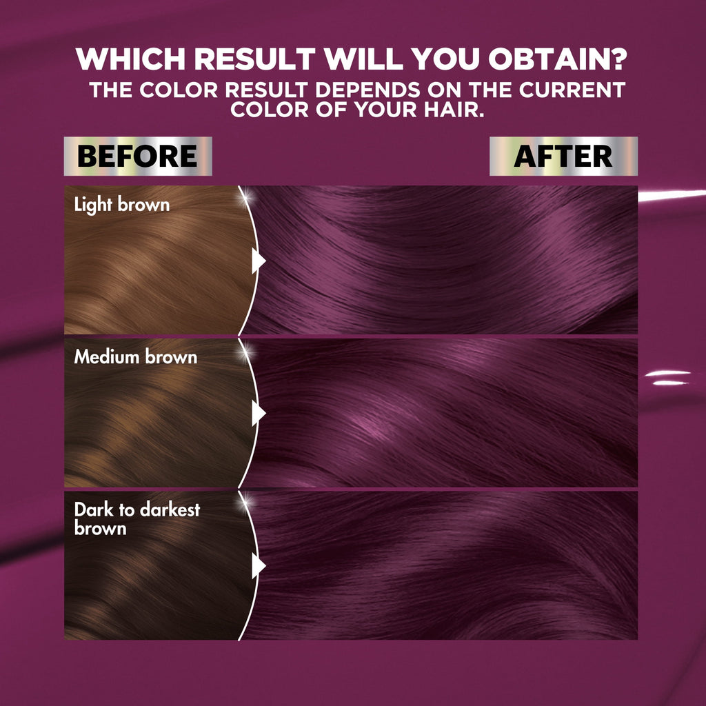 Garnier Nutrisse Ultra Nourishing Unisex Hair Color Highlights Creme, V2 Dark Intense Violet, 1 Kit