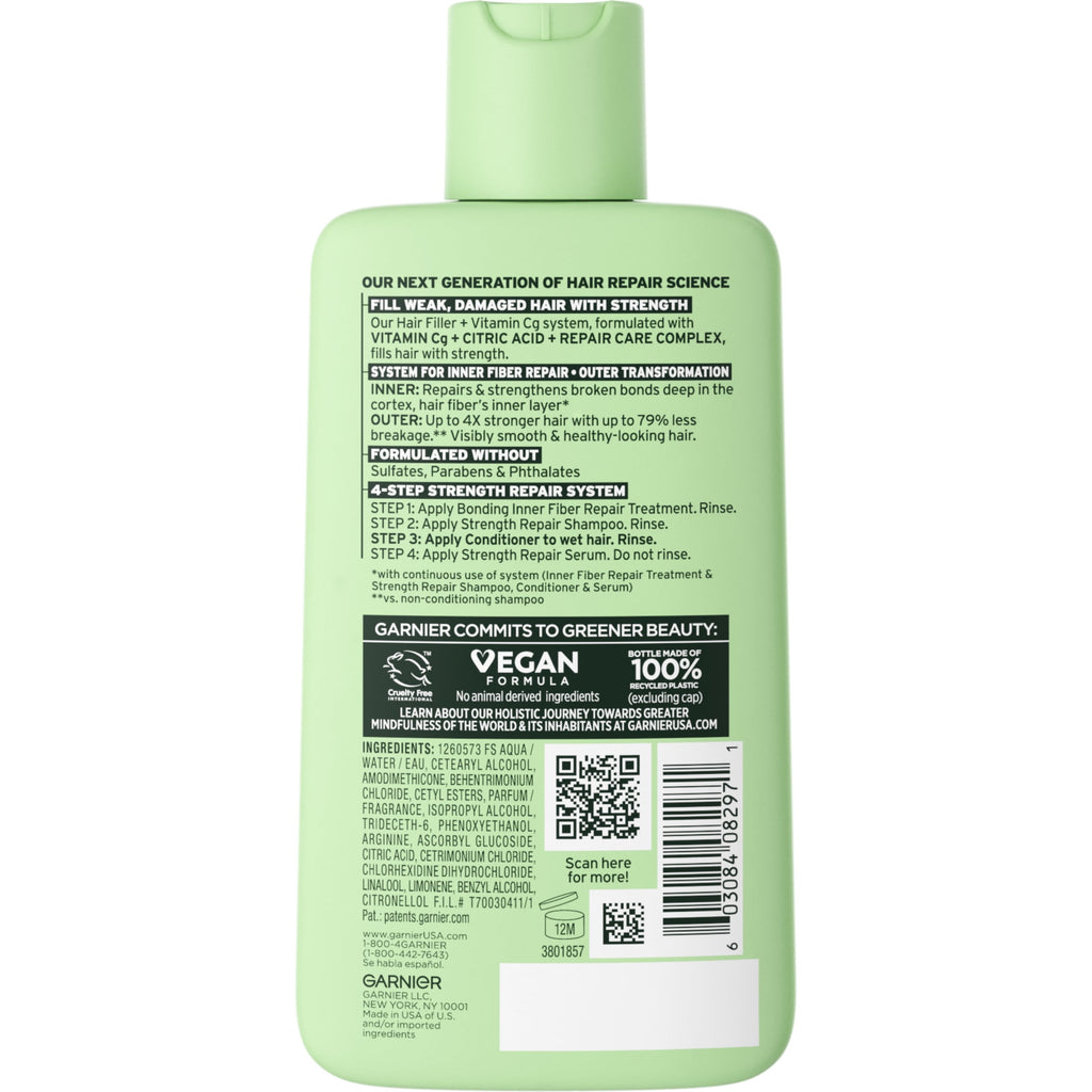 Garnier Fructis Hair Filler Strength Squeeze Repair Conditioner with Vitamin Cg, 10.1 fl oz