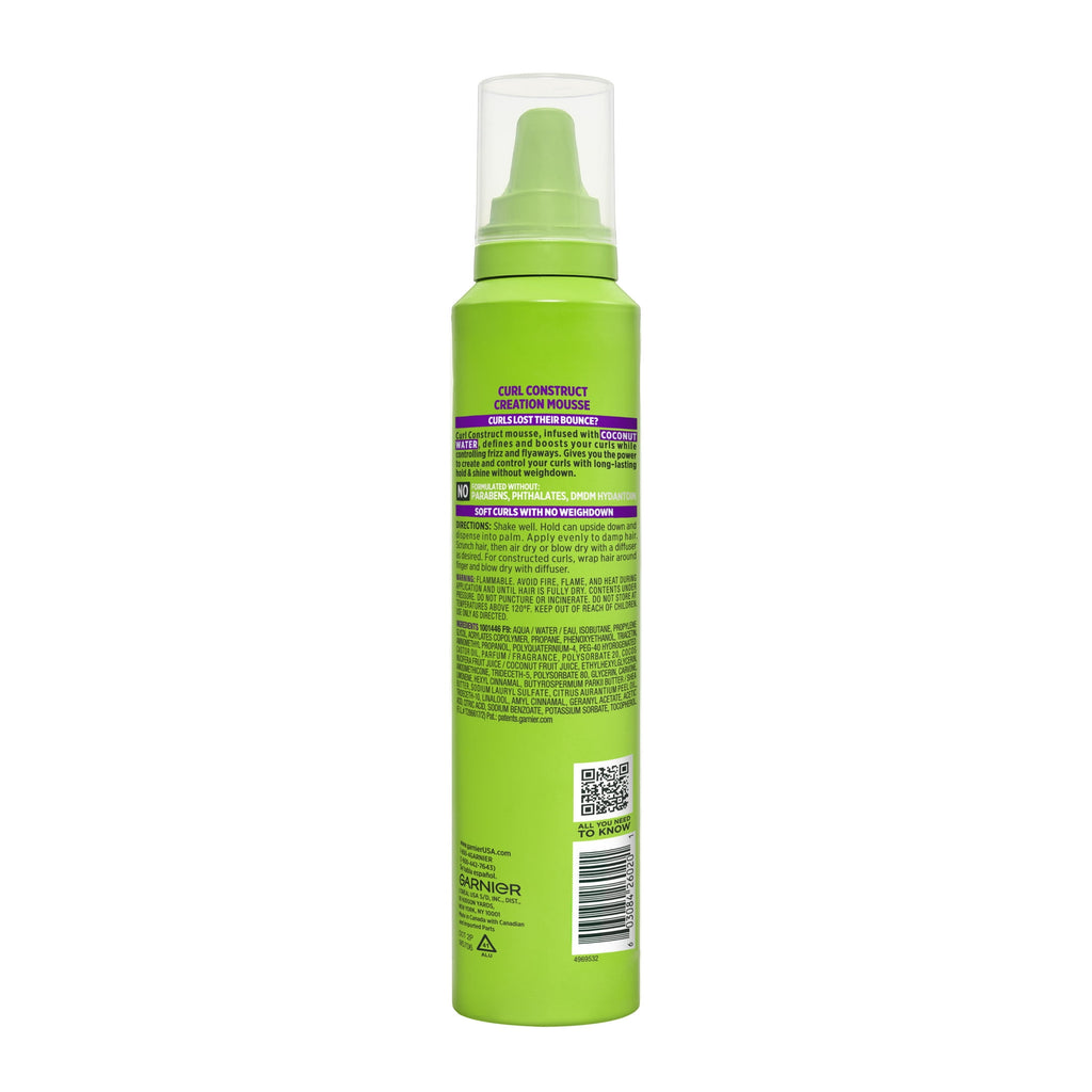 (6 pack) Garnier Fructis Style Curl Construct Creation Mousse, For Curly Hair, 6.8 oz.