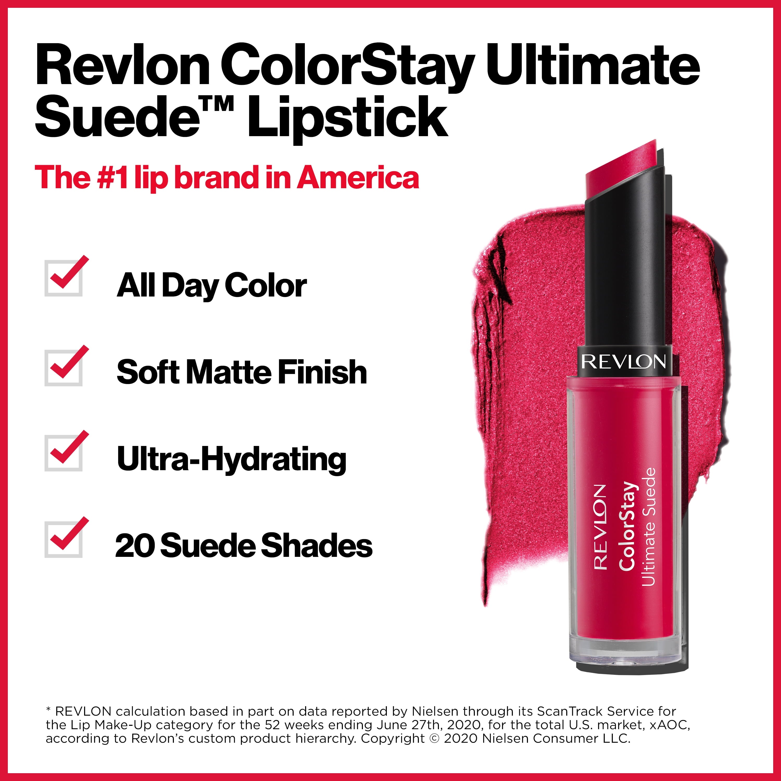 Revlon ColorStay Ultimate Suede Lipstick, Longwear Soft, Ultra-Hydrating High-Impact Lip Color, Formulated with Vitamin E, 093 Boho Chic, 0.048 oz