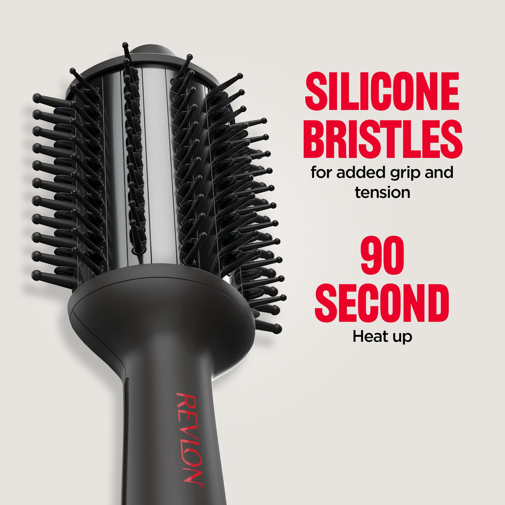 Revlon Revive & Shine Half Barrel Heated Brush to Refresh Hair on Non-Wash Days