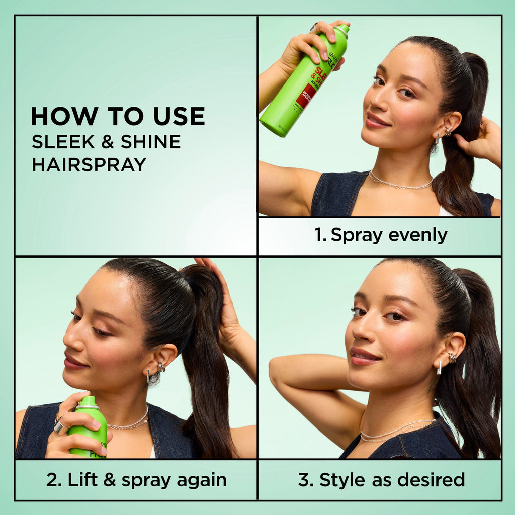 Garnier Fructis Style Sleek & Shine Anti-Humidity Hairspray, Ultra Strong Hold, 8.25 oz